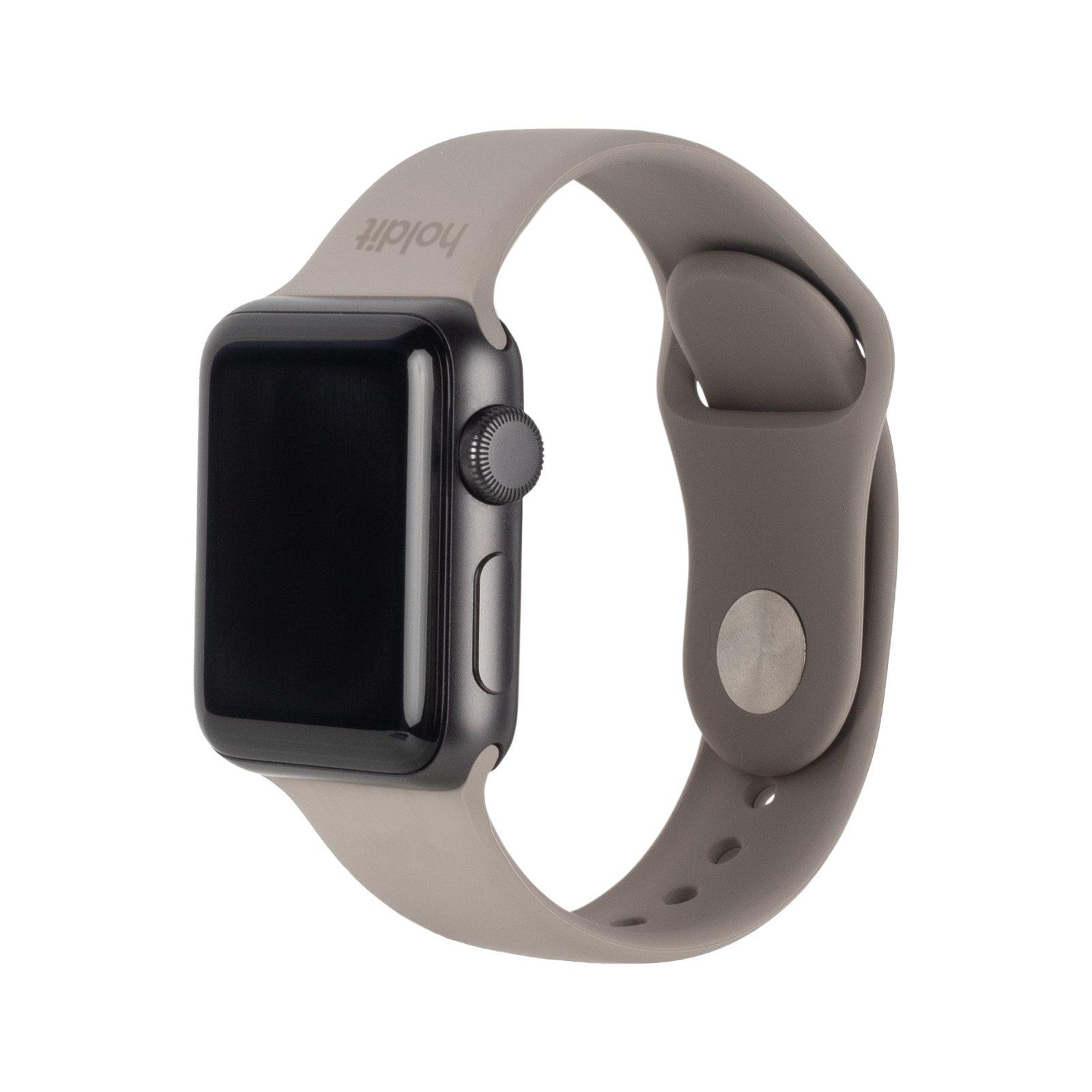 Apple Watch 41mm Series 9 Armband aus Silikon Taupe