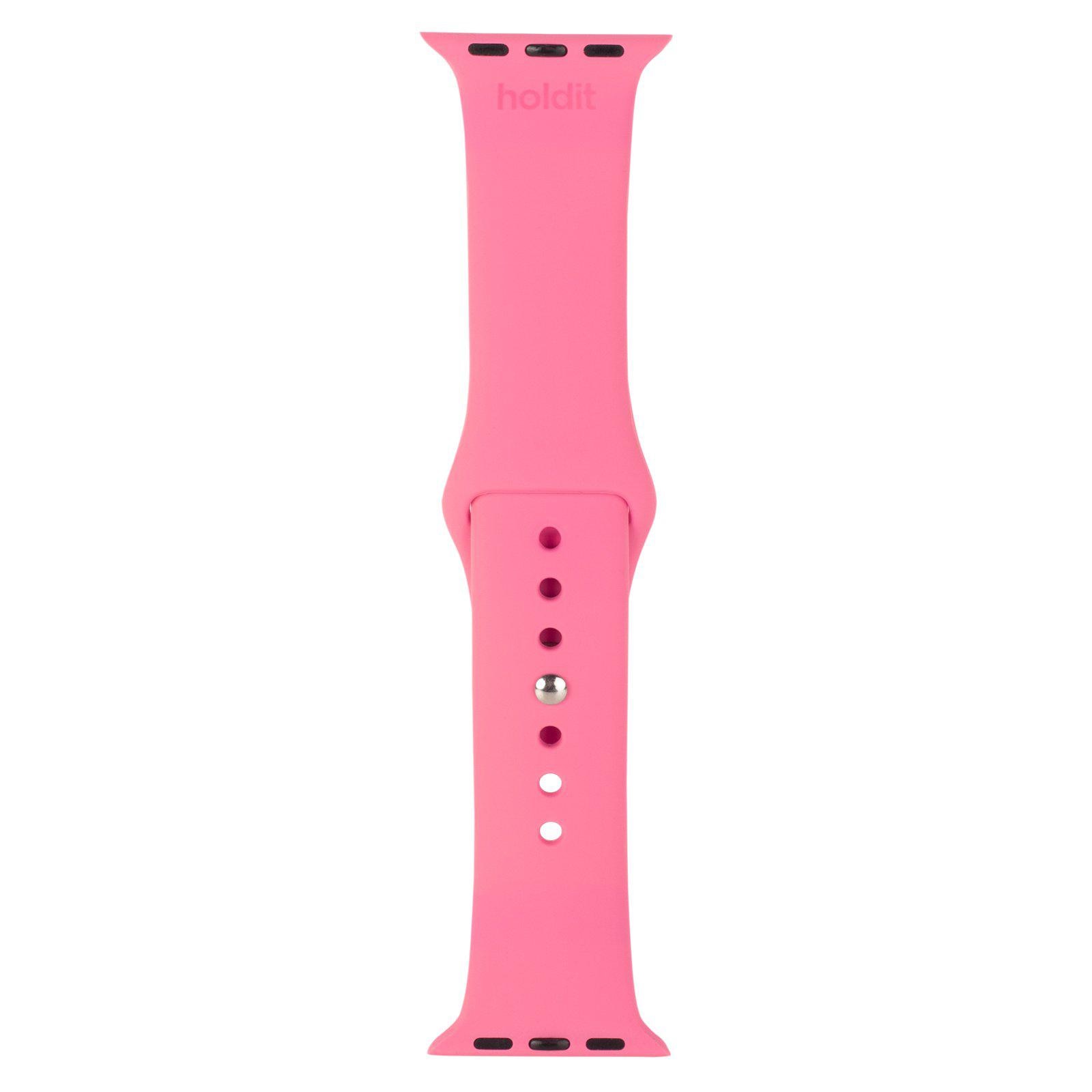 Apple Watch SE 44mm Armband aus Silikon Bright Pink