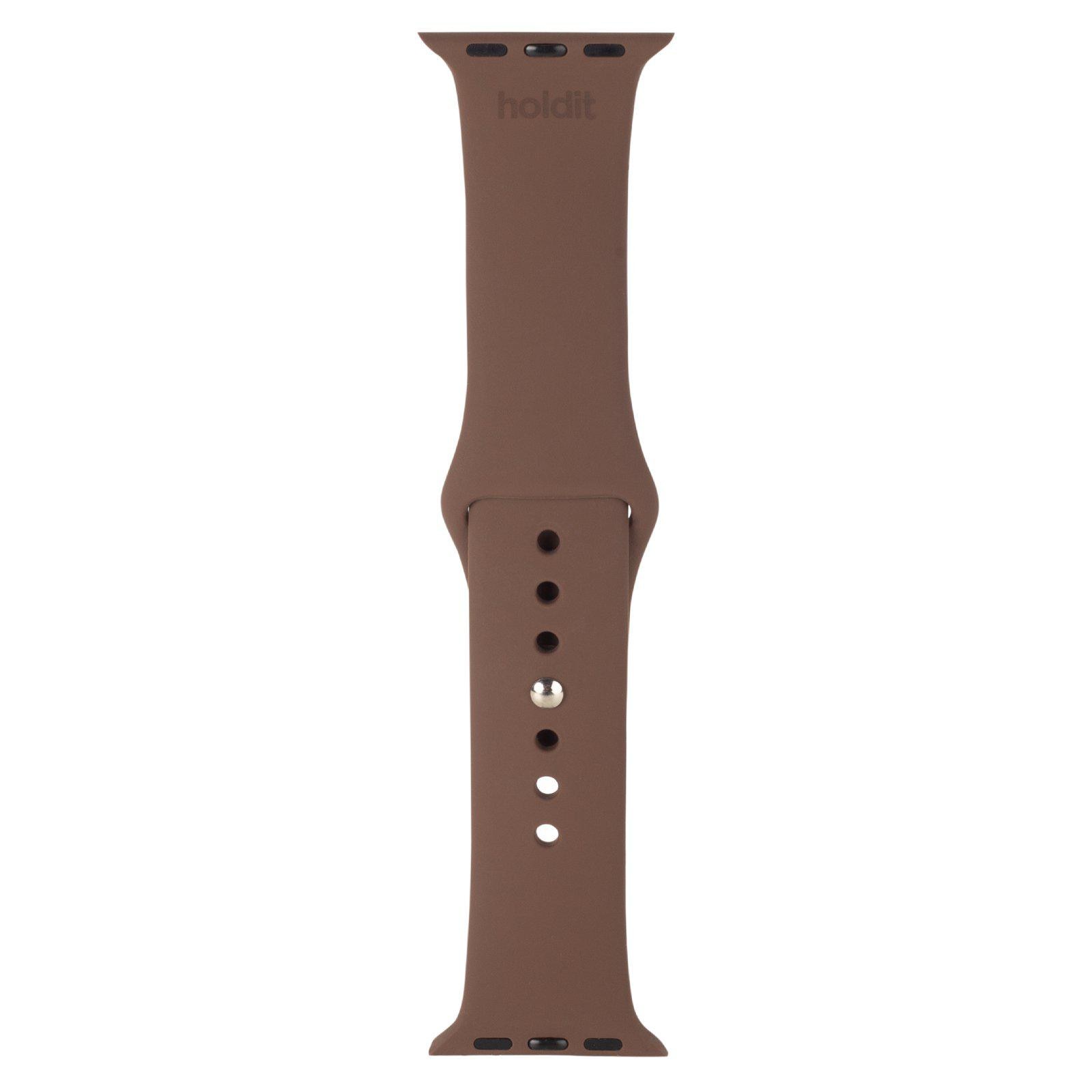 Apple Watch Ultra 49mm Armband aus Silikon Dark Brown