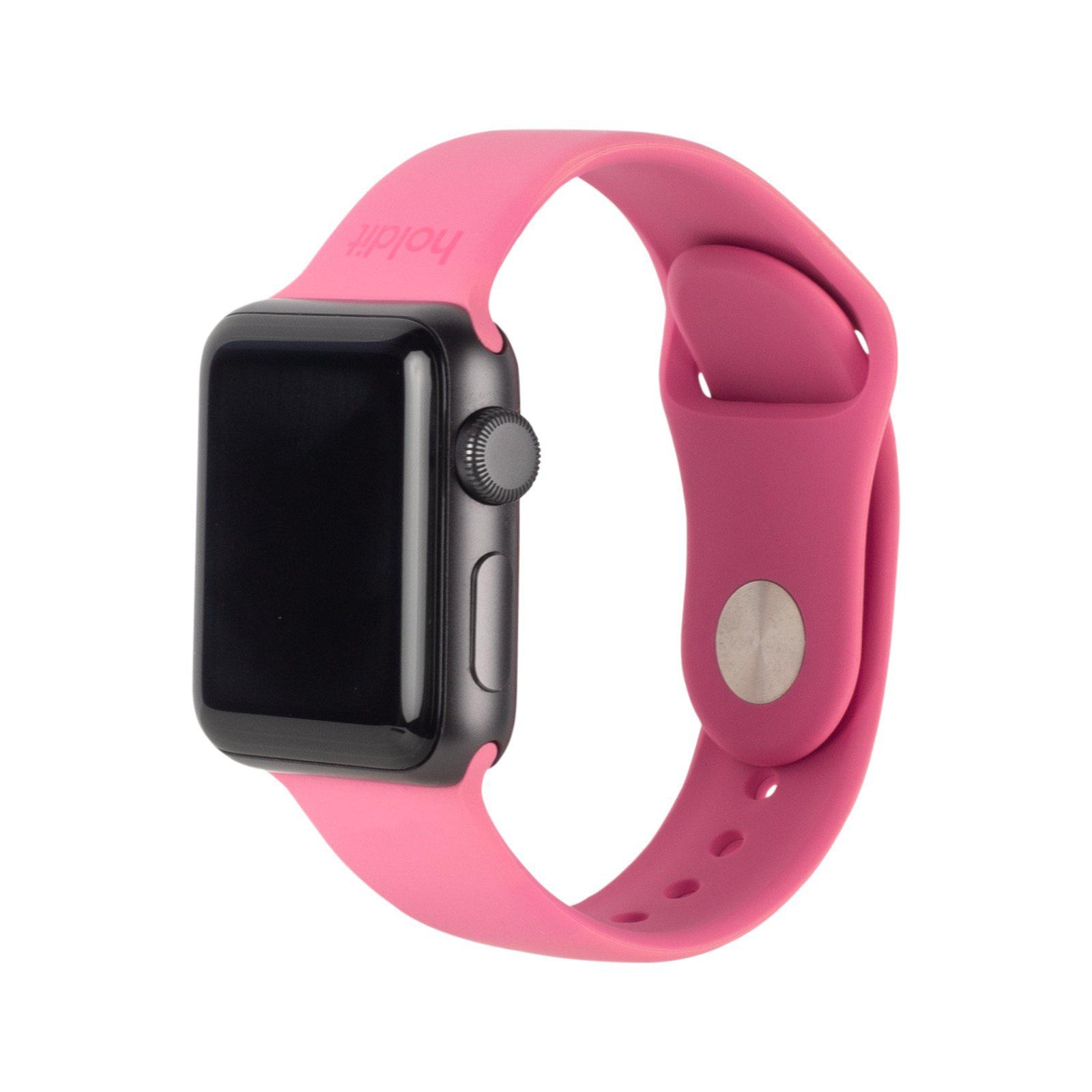 Apple Watch 45mm Series 8 Armband aus Silikon Bright Pink