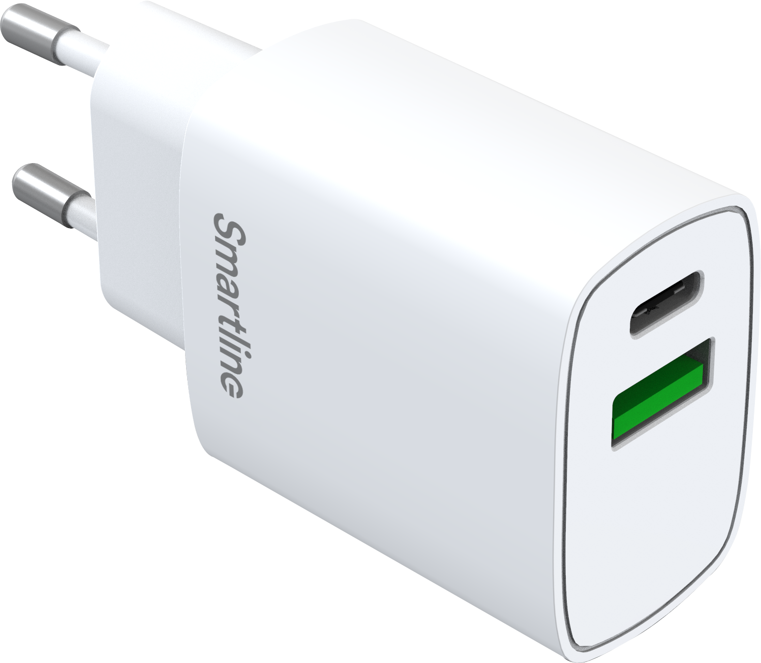 Power Delivery Ladegerät 20W Dual USB-C + A weiß