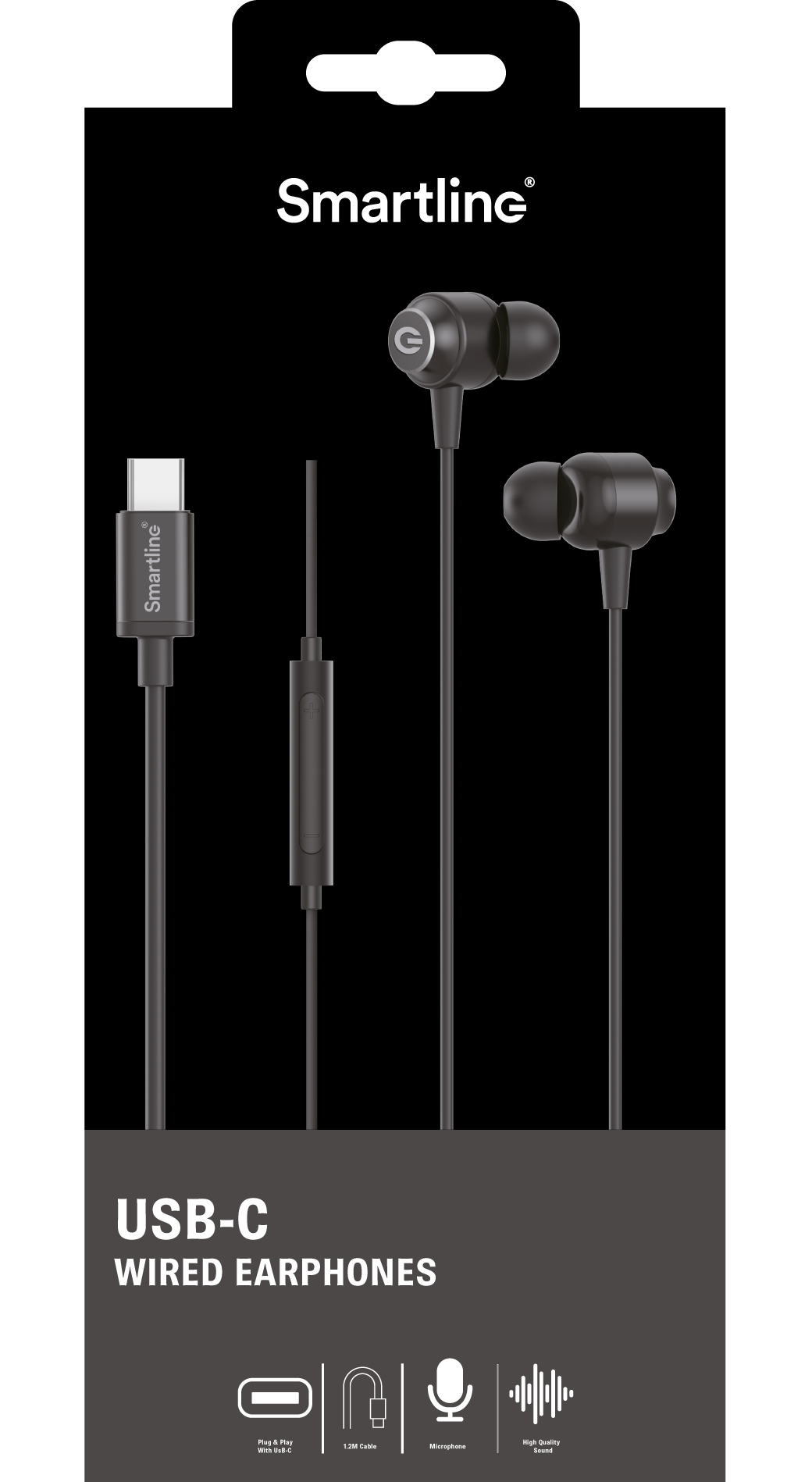 Kabelgebundene Kopfhörer USB-C schwarz