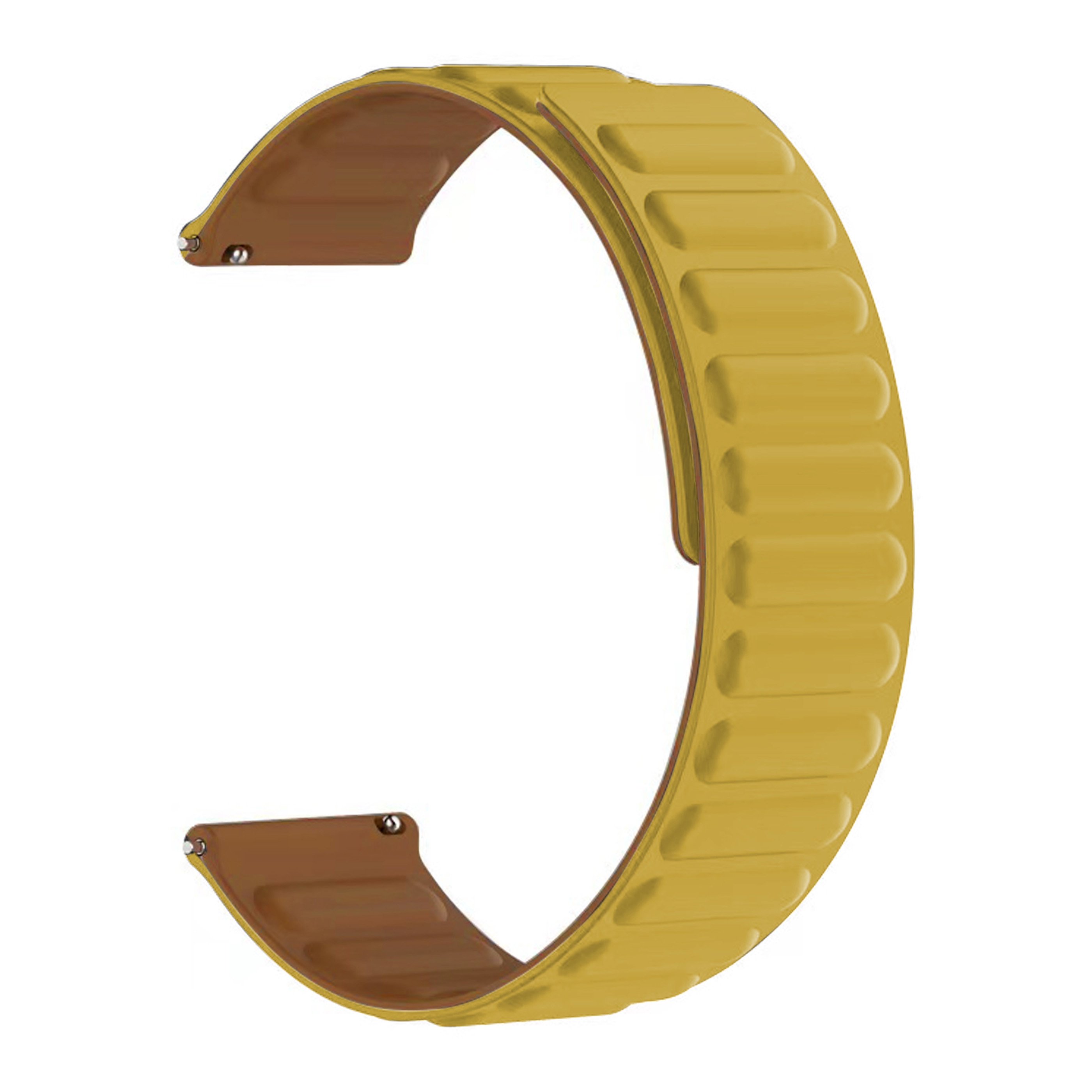 Universal 22mm Magnetische Armband aus Silikon gelb