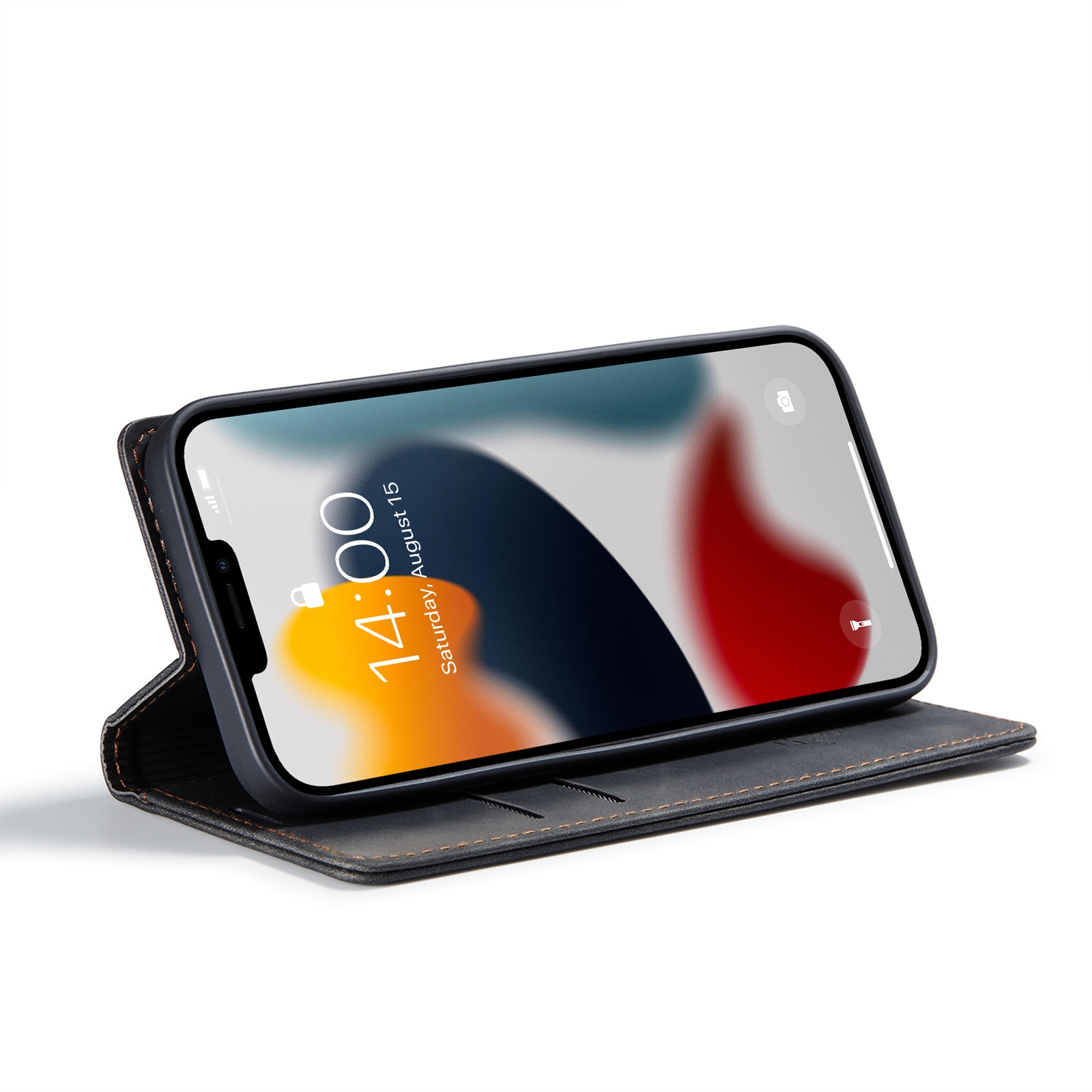 Slim Portemonnaie-Hülle iPhone 13 Pro Schwarz