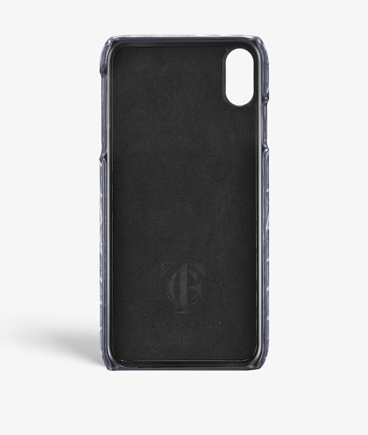 iPhone Xr Hülle Croco Grau