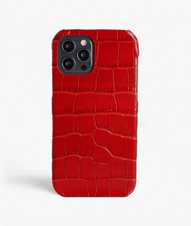iPhone 12/iPhone 12 Pro Hülle Croco Rot