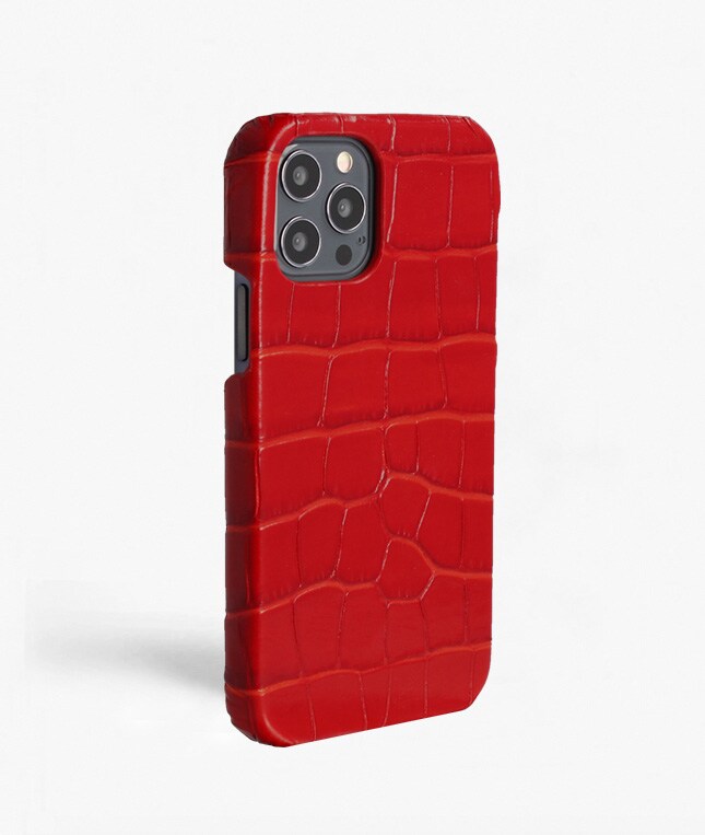 iPhone 12/iPhone 12 Pro Hülle Croco Rot