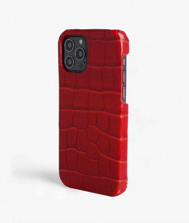 iPhone 12/iPhone 12 Pro Hülle Croco Rot