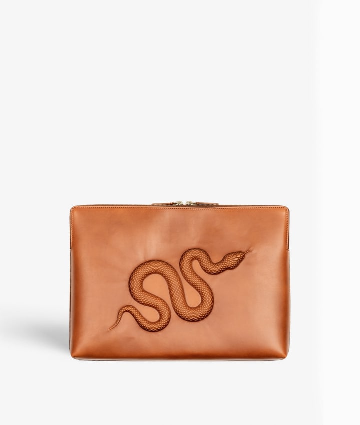 Laptoptasche 15" Snake Vegetable Braun