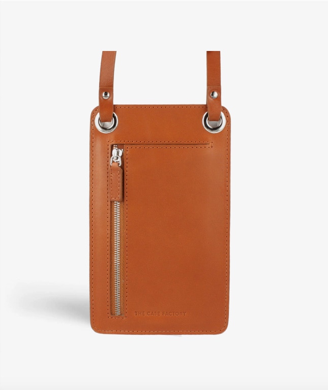 Smart Crossbody Tasche Vegetable Tanned Snake Braun