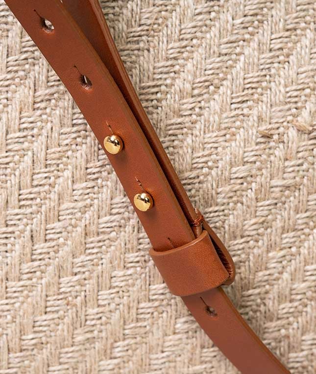 Trend  Bag Jute Leather Vegetable Tanned Braun