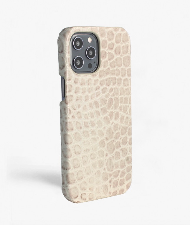iPhone 12 Pro Max Hülle Croco Grey