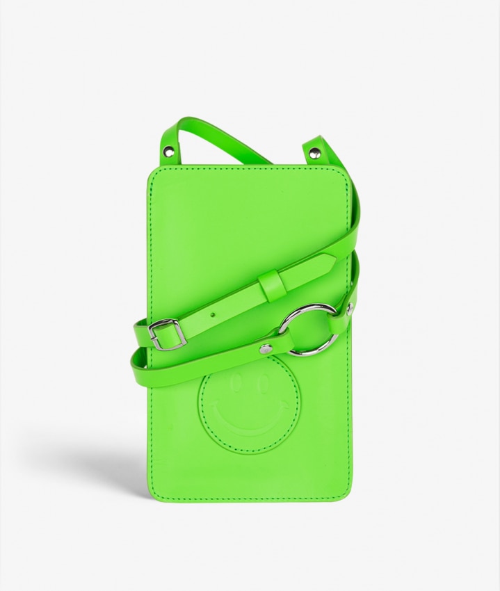 Smart Crossbody Tasche Vegetable Tanned Smiley Grün