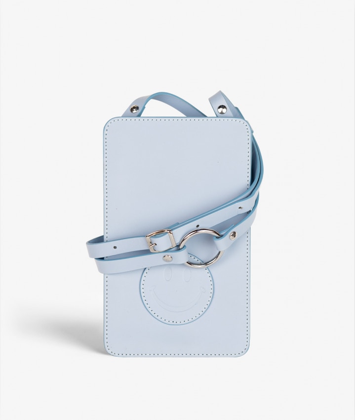 Smart Crossbody Tasche Vegetable Tanned Smiley Blau