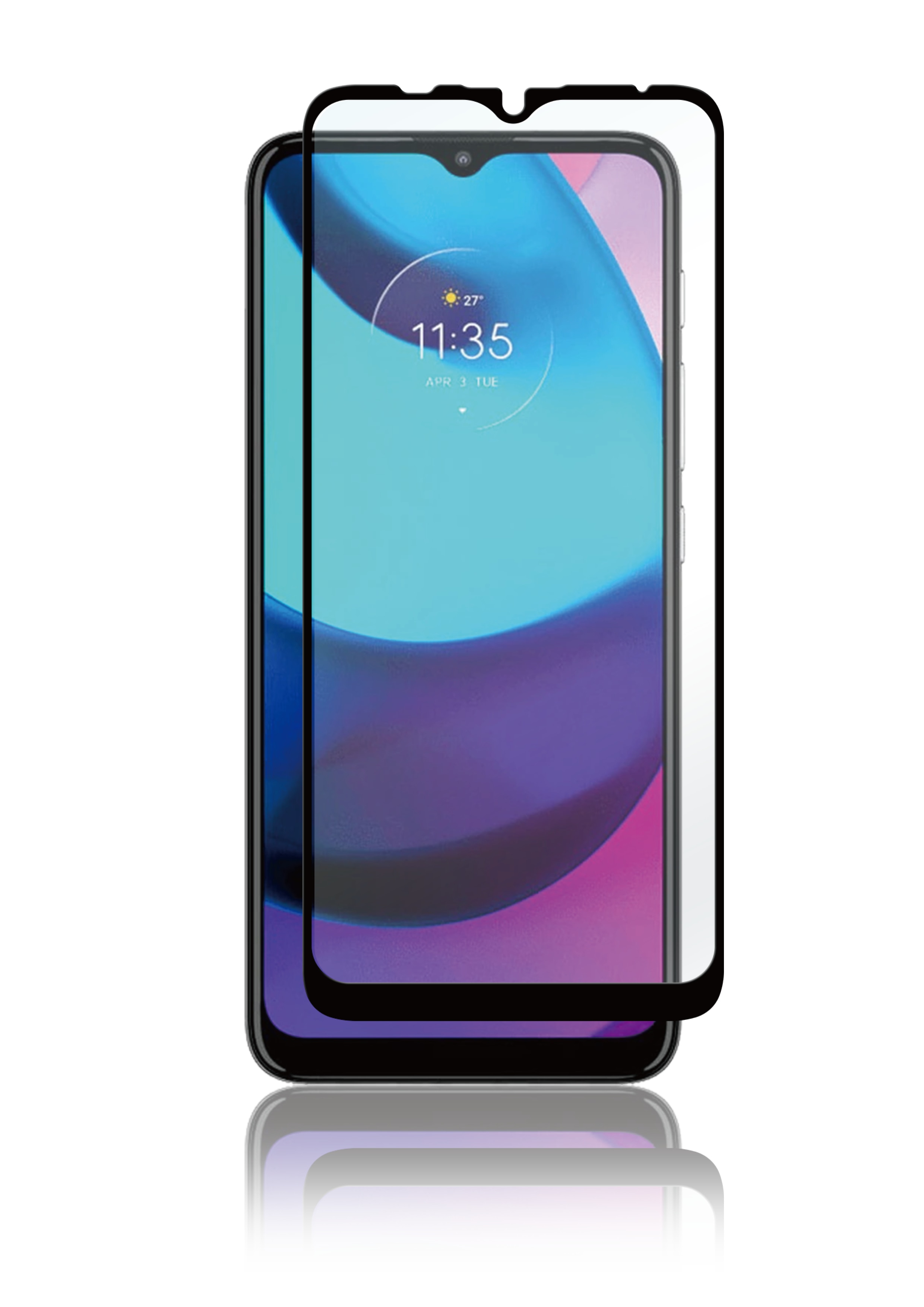 Full-Fit Glass Motorola Moto E20 Schwarz