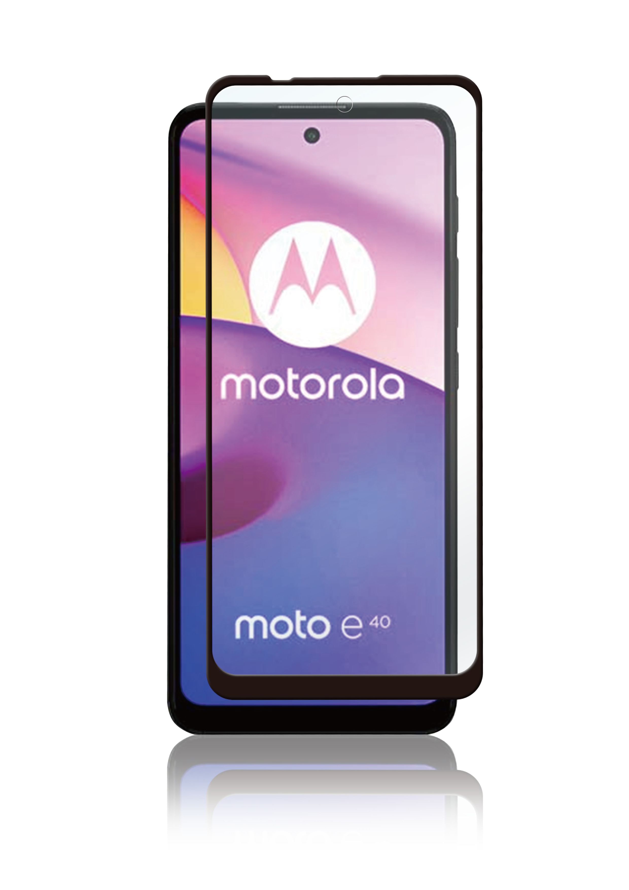 Full-Fit Glass Motorola Moto E40 Schwarz
