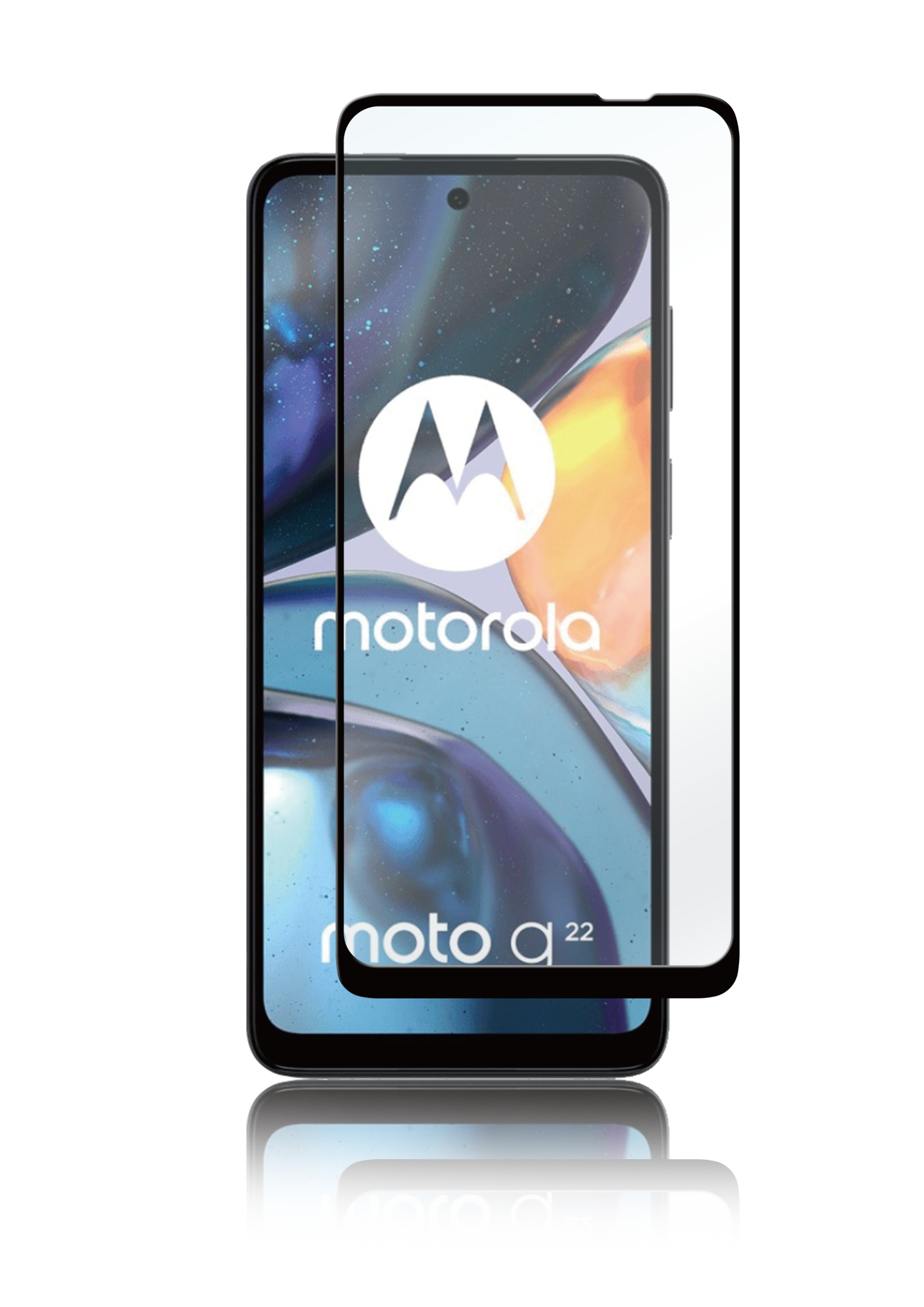 Full-Fit Glass Motorola Moto G22/E32 Schwarz
