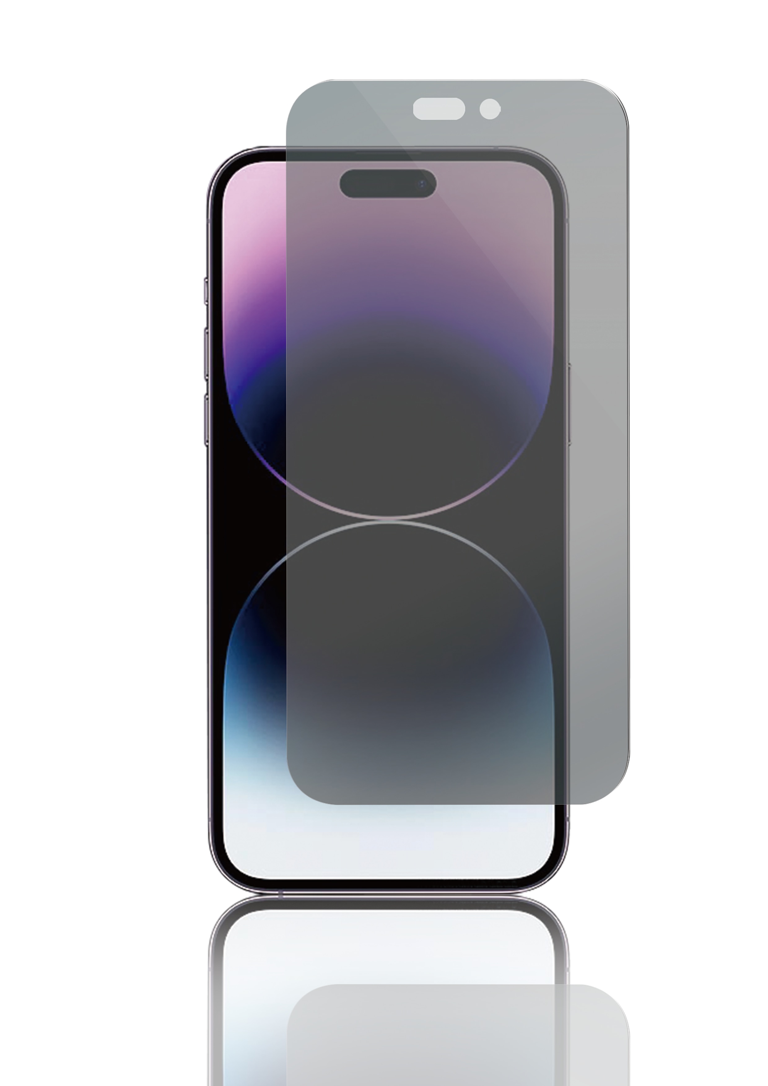 Full-Fit Privacy Glass iPhone 14 Pro Schwarz
