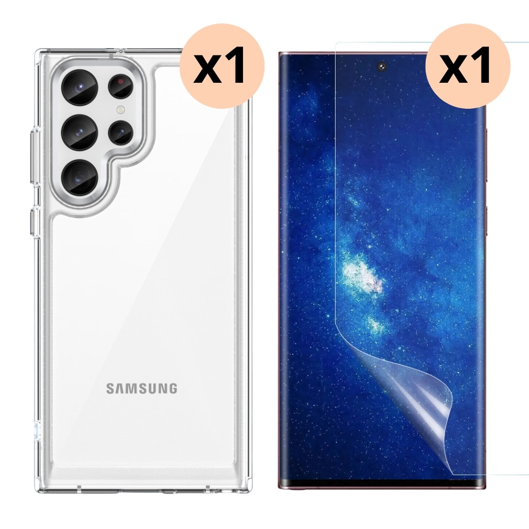 Samsung Galaxy S23 Ultra Kit mit Hülle und Displayschutzfolie