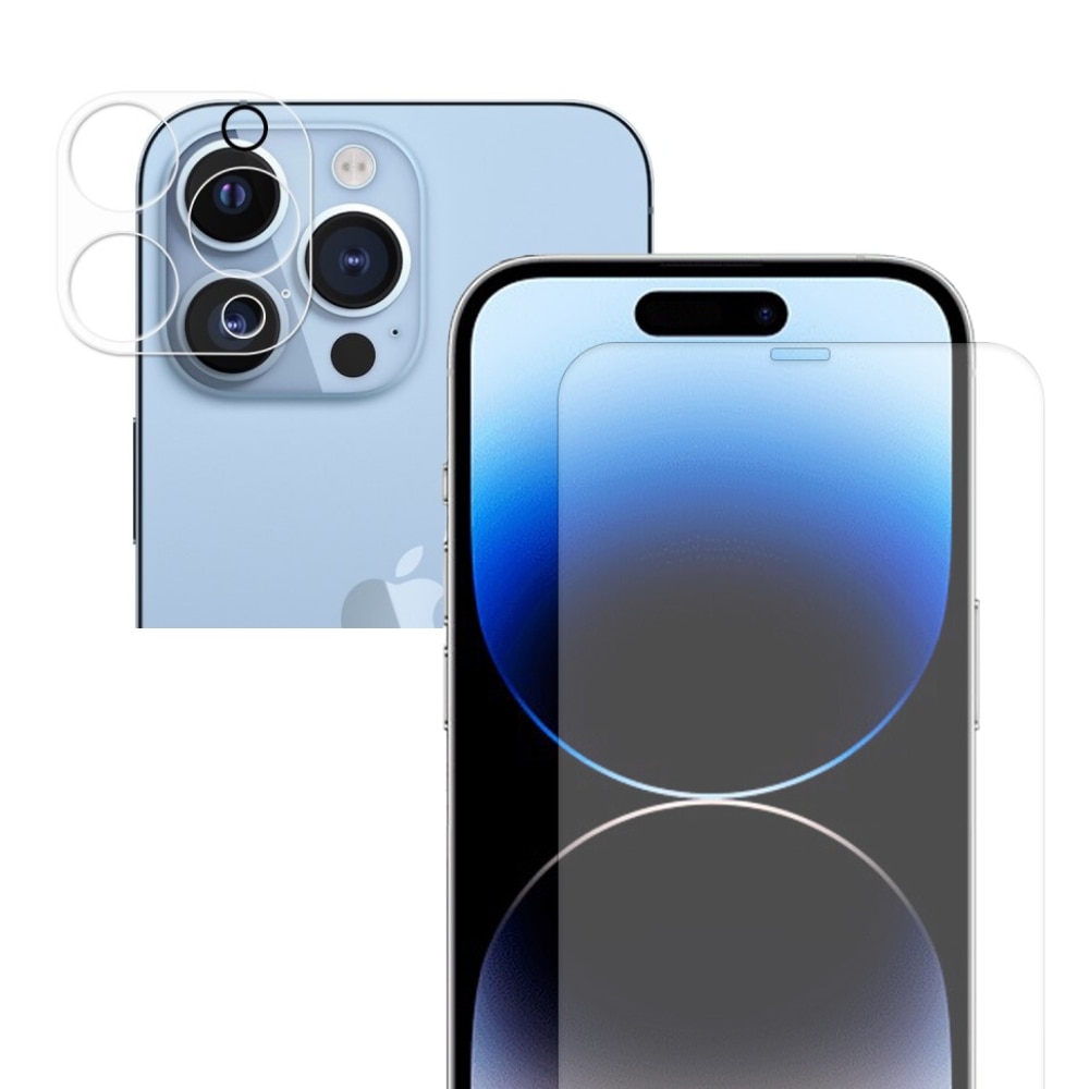 iPhone 14 Pro Kameraschutz und Displayschutz aus Panzerglas