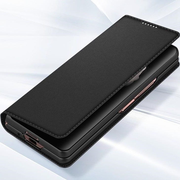 Samsung Galaxy Z Fold 5 Echtlederhülle, schwarz