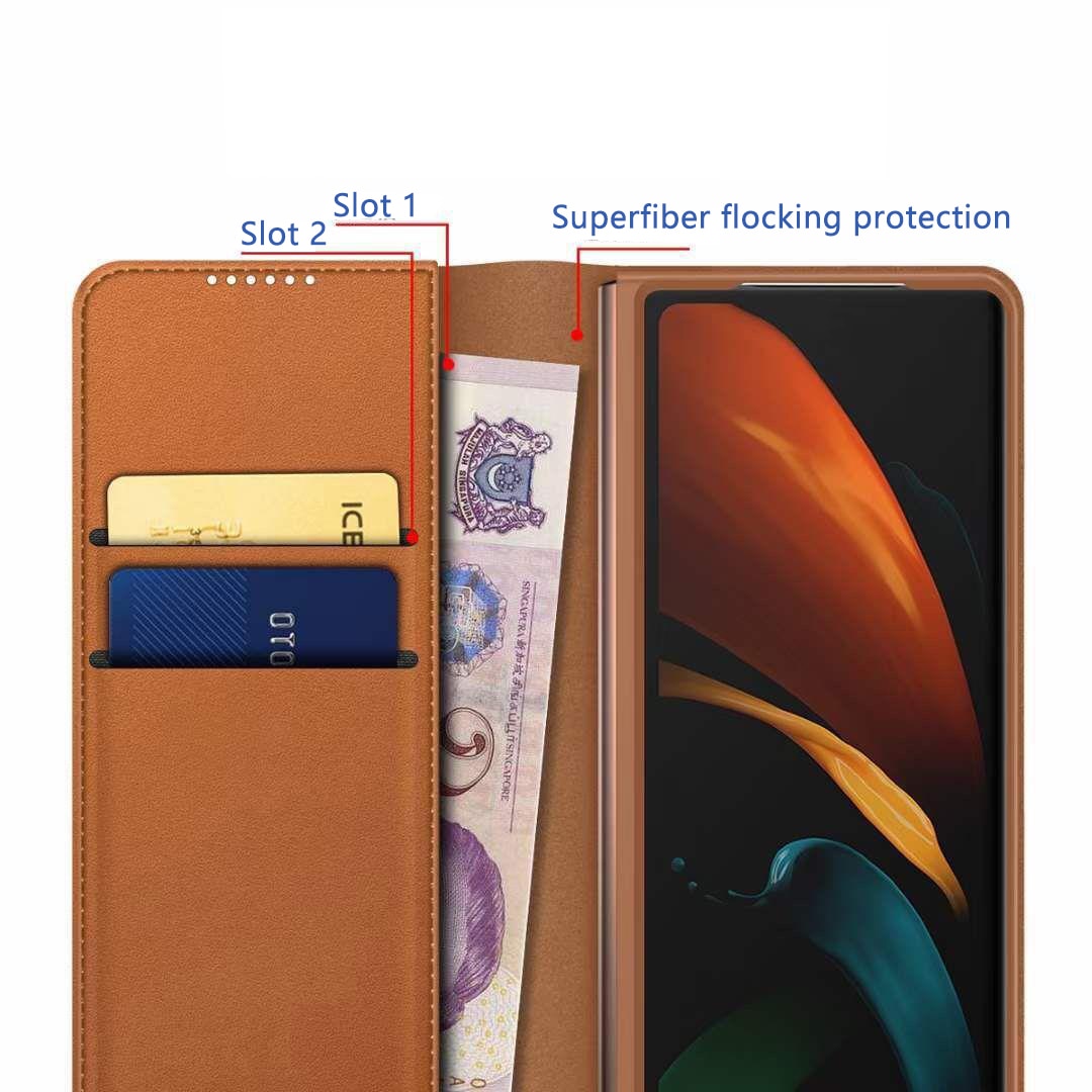 Samsung Galaxy Z Fold 5 Echtlederhülle, cognac