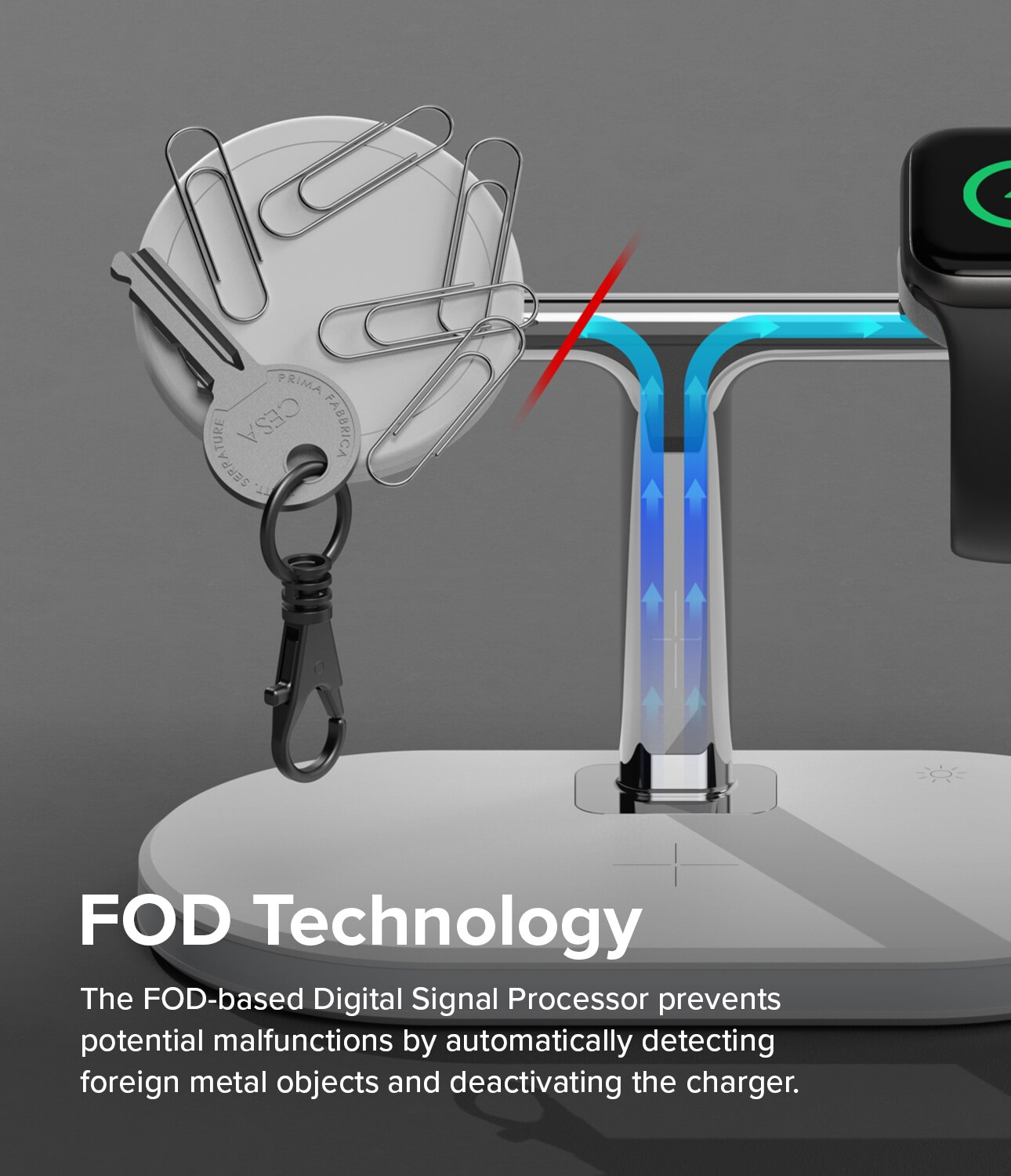 3-in-1 Wireless Charger Stand weiß