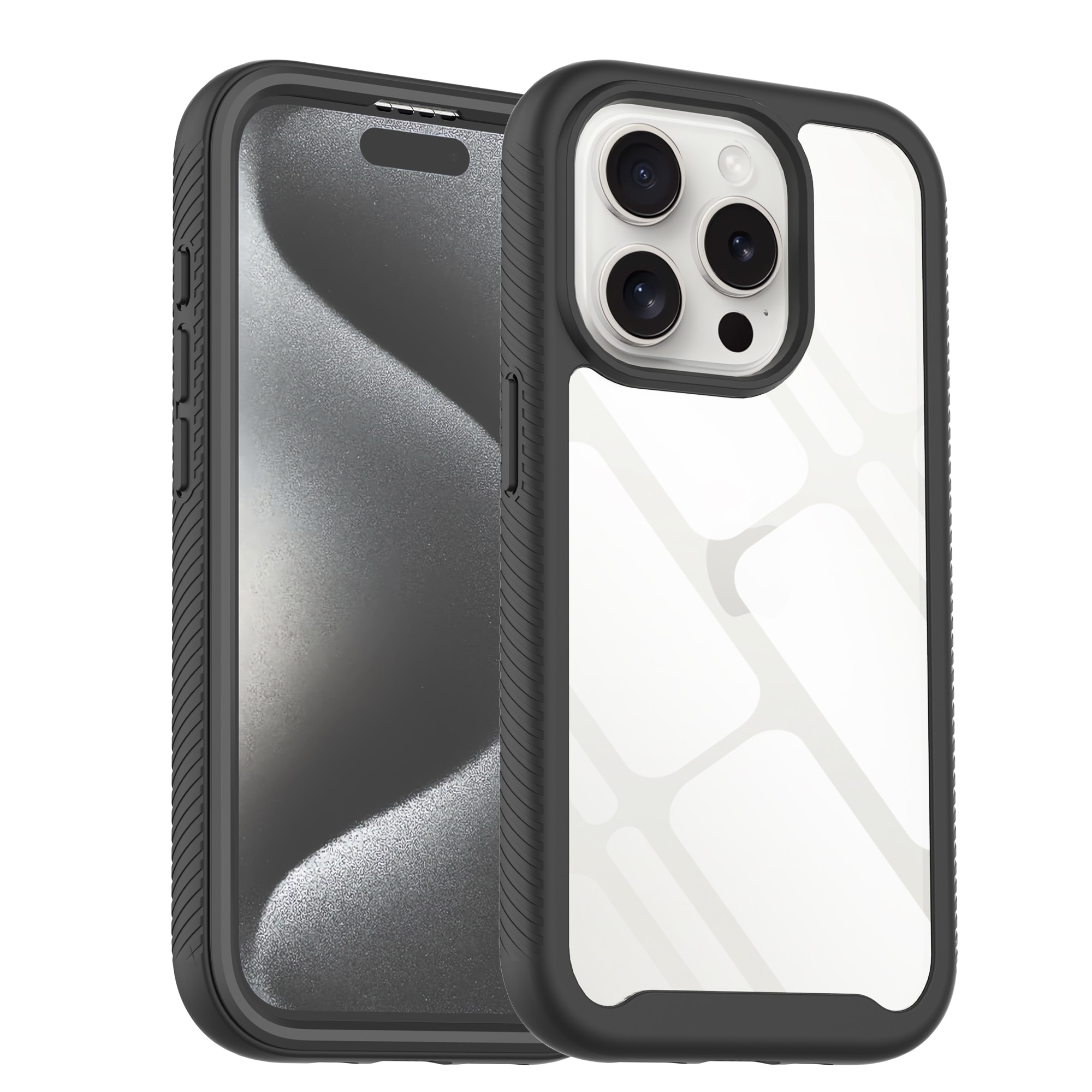 iPhone 15 Pro Max Full Protection Case Schwarz