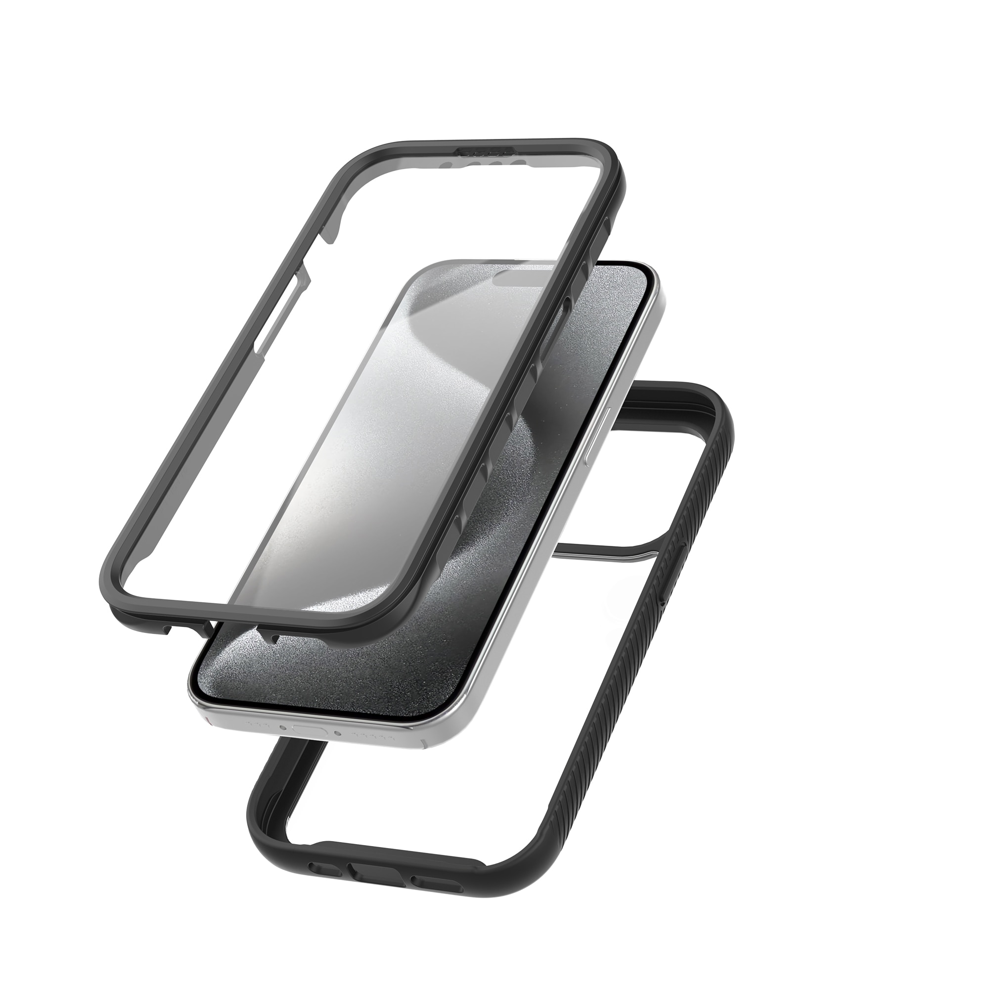 iPhone 15 Pro Max Full Protection Case Schwarz