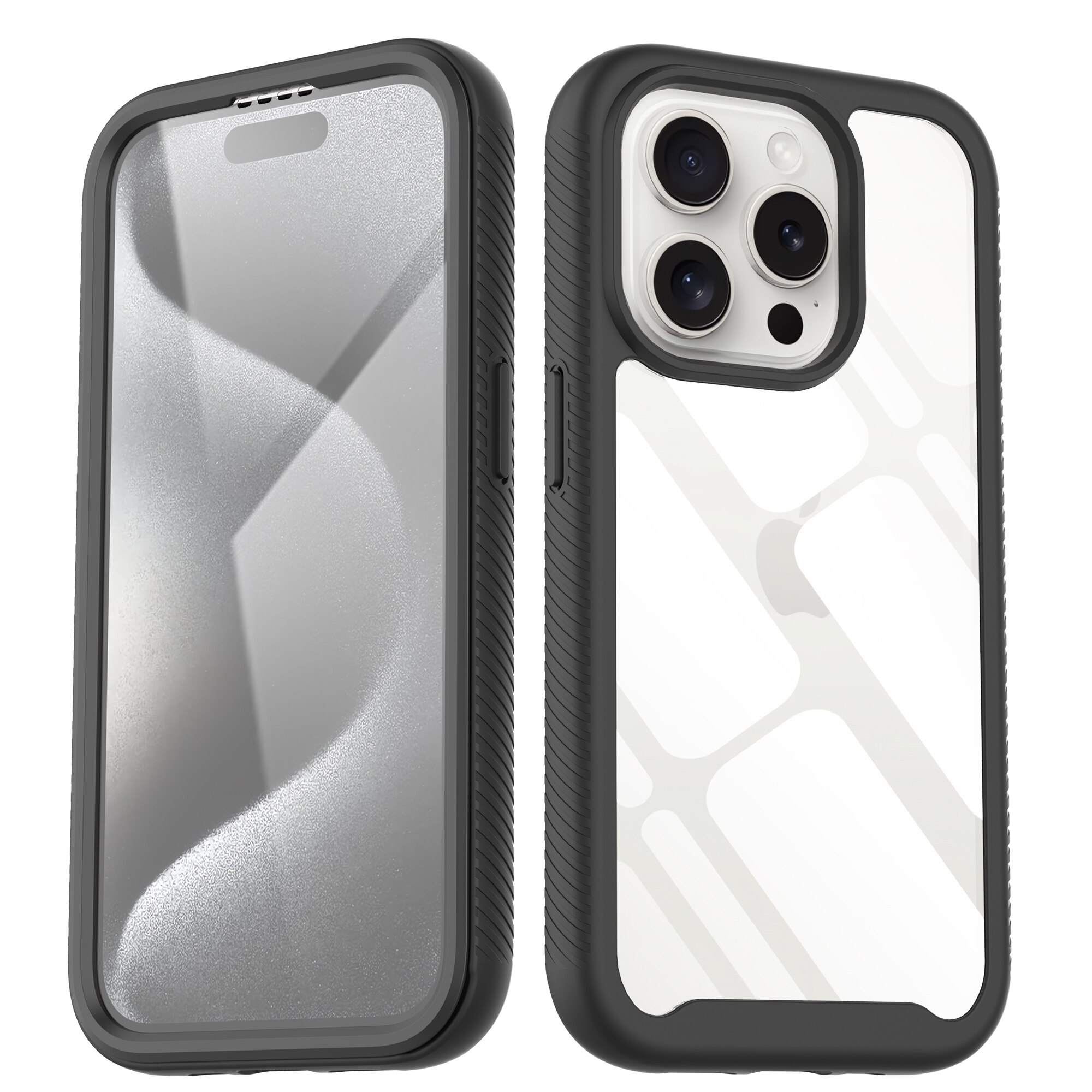 iPhone 15 Pro Max Full Protection Case Schwarz