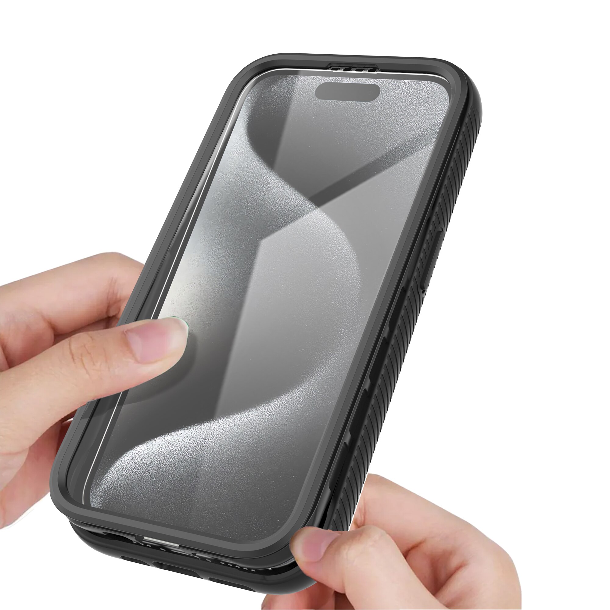 iPhone 15 Pro Max Full Protection Case Schwarz