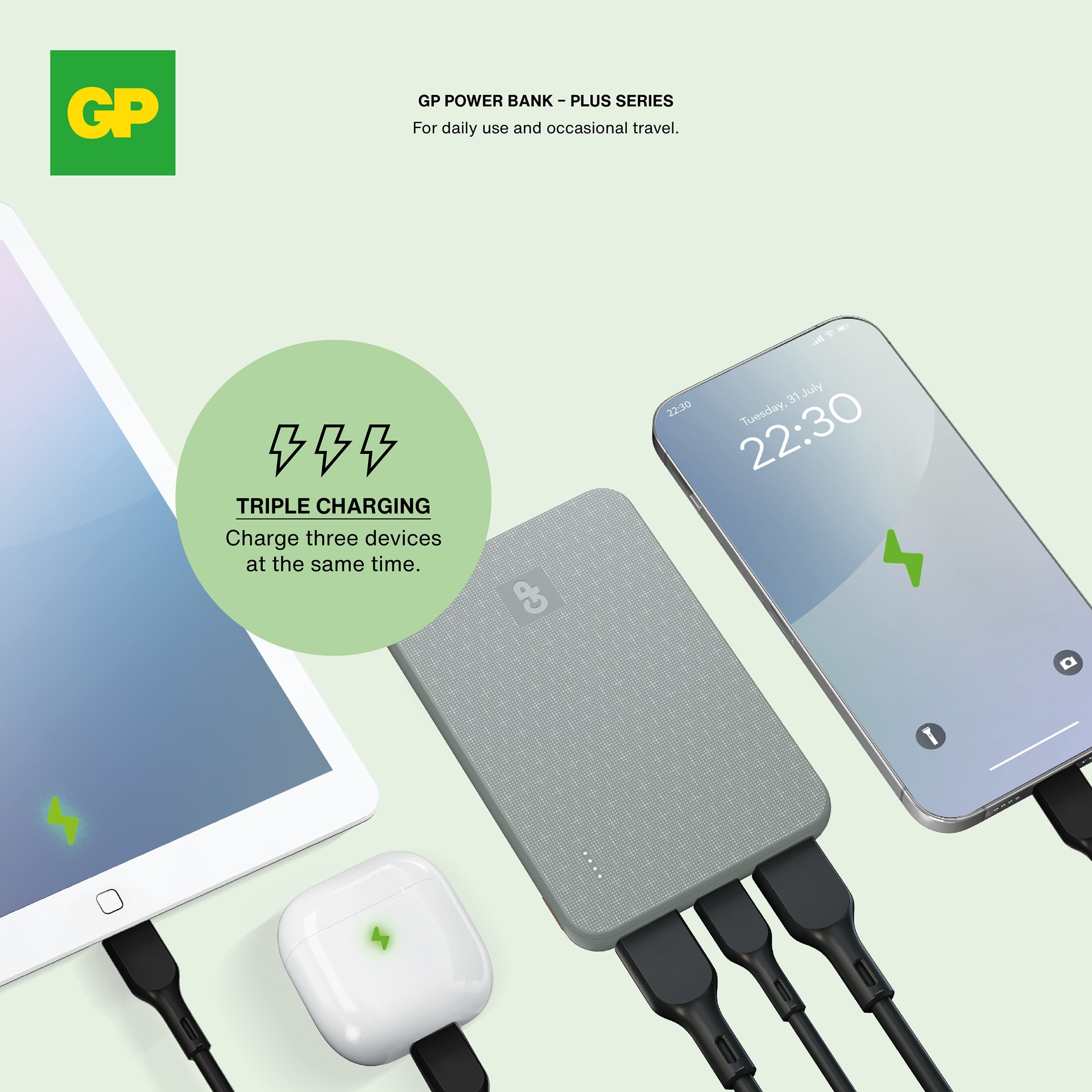 Powerbank Plus 5000mAh Grau