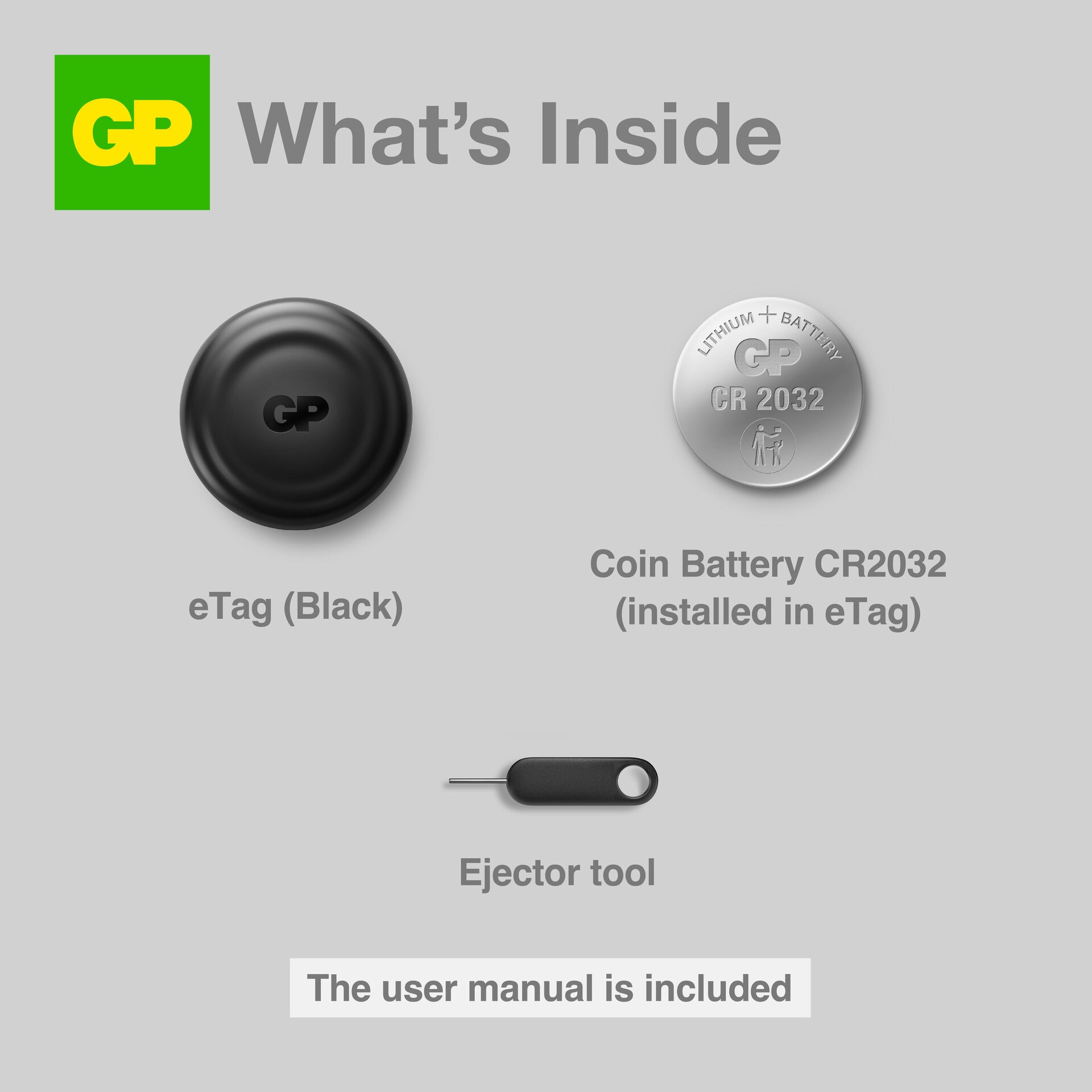 eTag Smart Tracker (1 Stück) schwarz