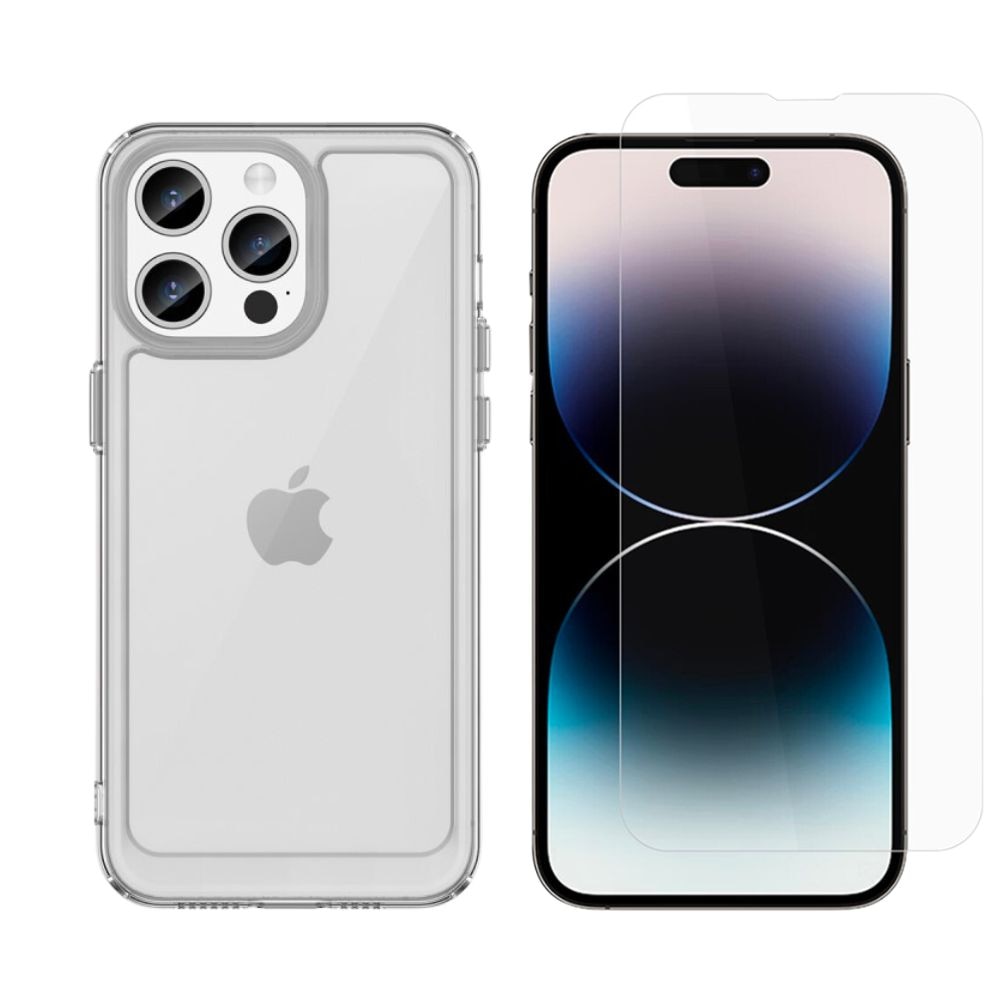 iPhone 15 Pro Max Kit mit Hülle und Displayschutz-Panzerglas