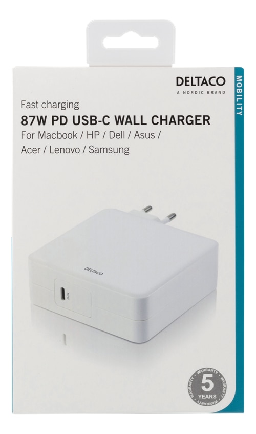 87W Netzteil USB-C Weiß