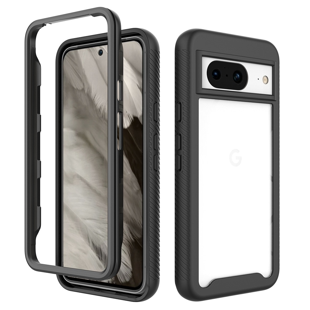 Google Pixel 8 Full Cover Hülle schwarz