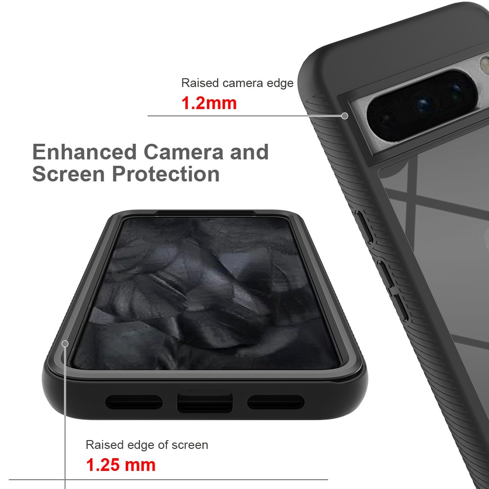 Google Pixel 8 Pro Full Cover Hülle Schwarz