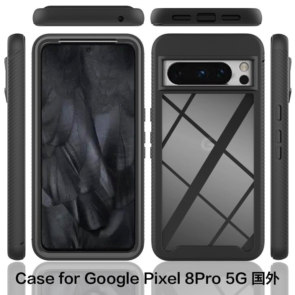 Google Pixel 8 Pro Full Cover Hülle schwarz