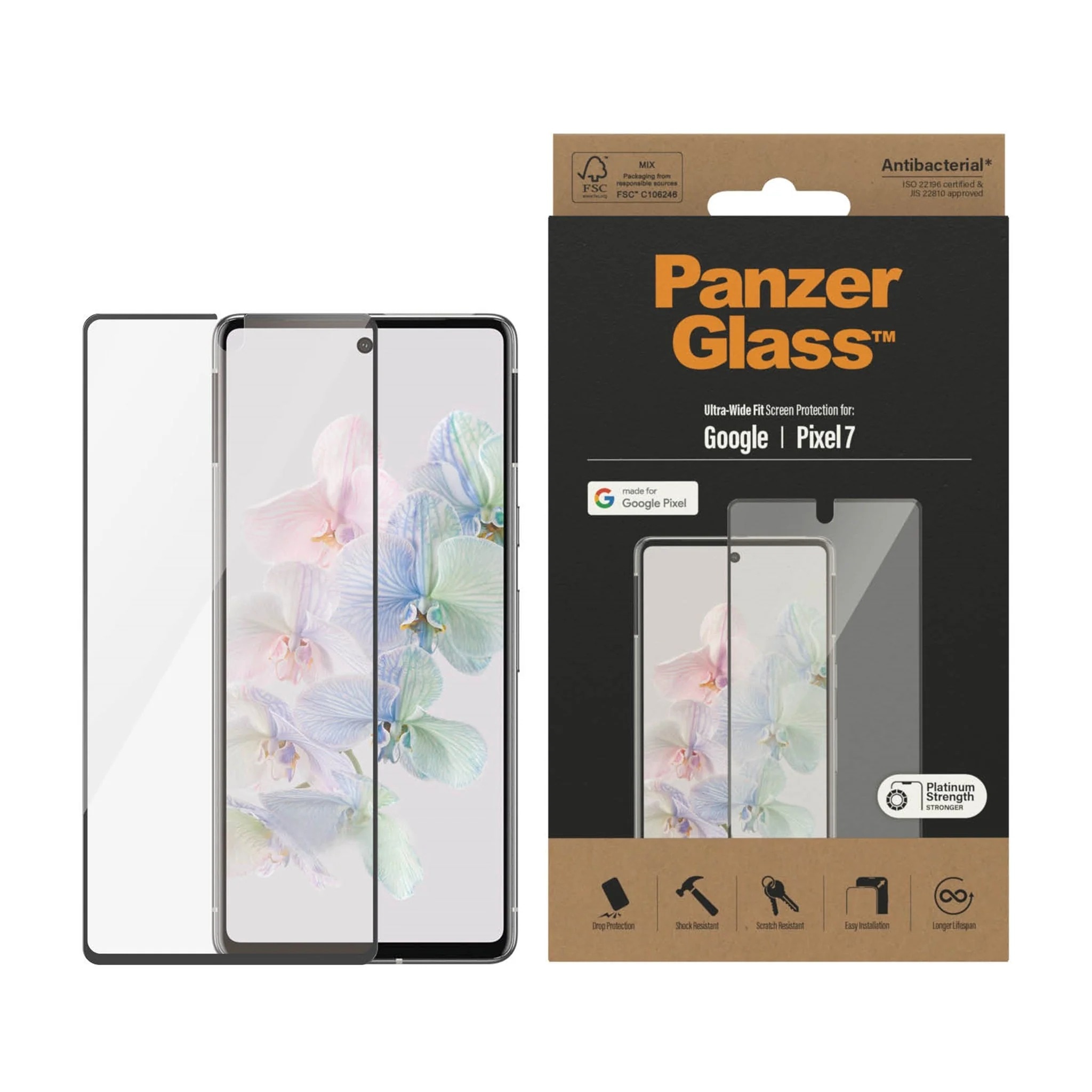 Google Pixel 7 Displayschutz/Screen Protector Ultra Wide Fit