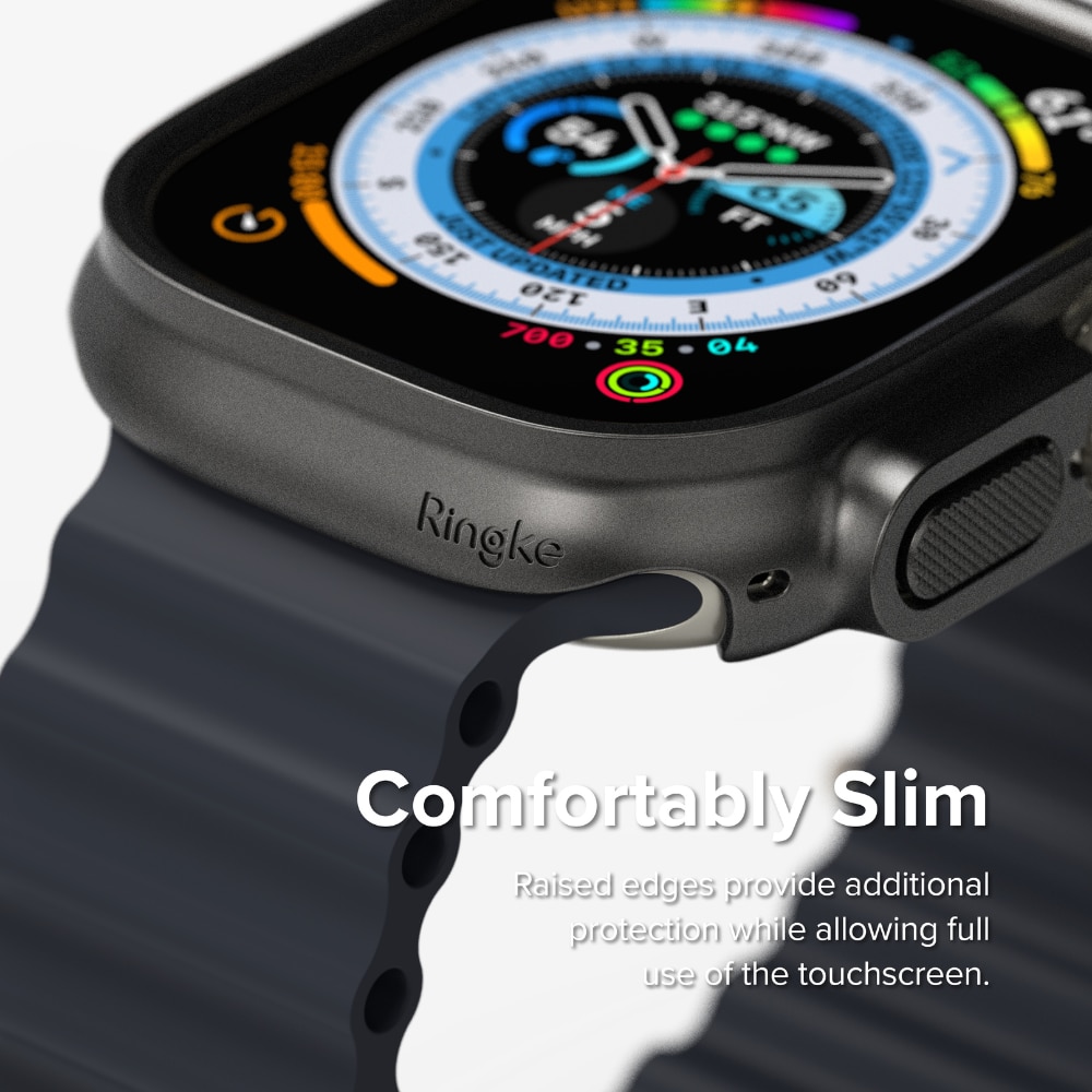 Slim Case (2 Stück) Apple Watch Ultra 49mm Titanium Black & Clear