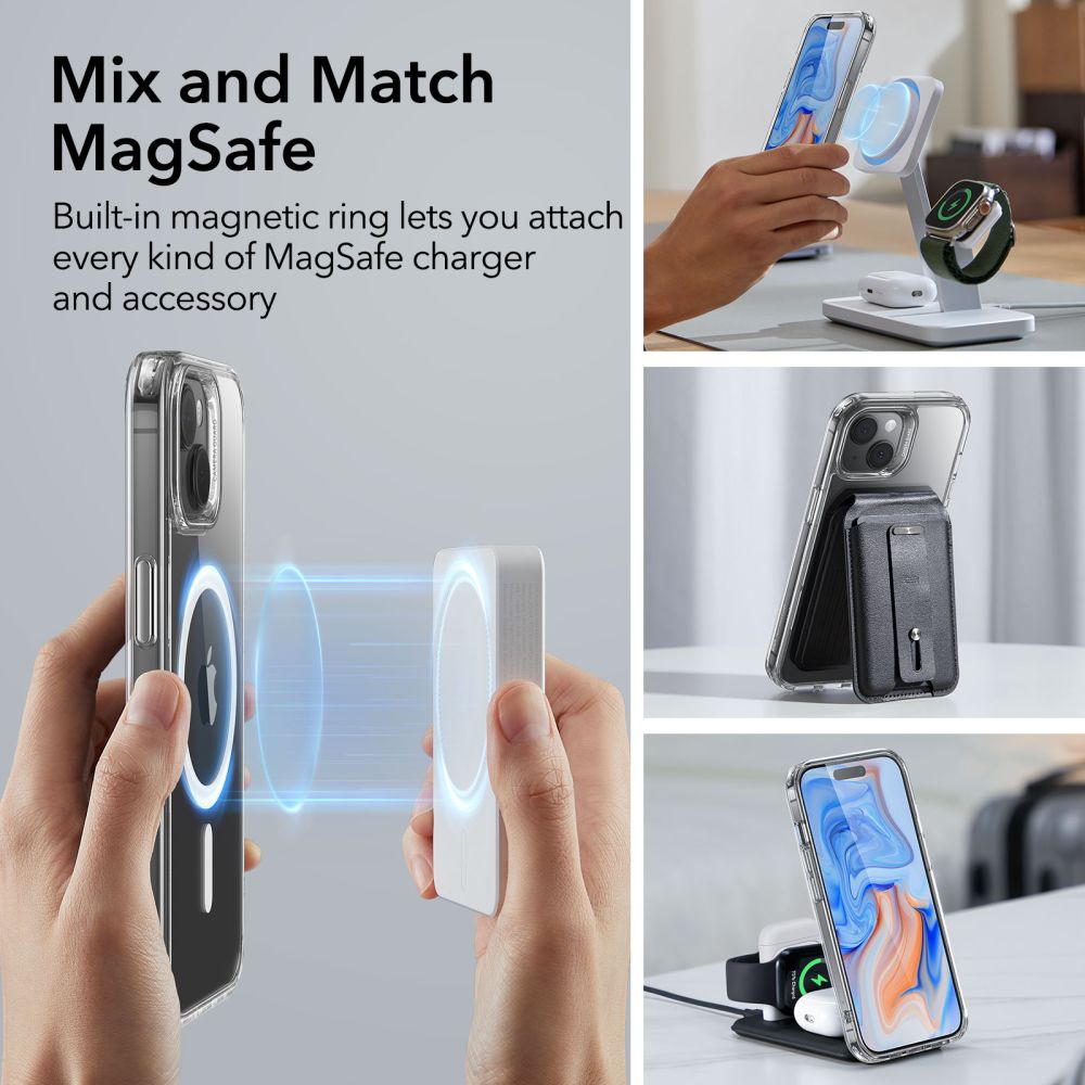 Classic Hybrid HaloLock MagSafe iPhone 15 Plus Transparent