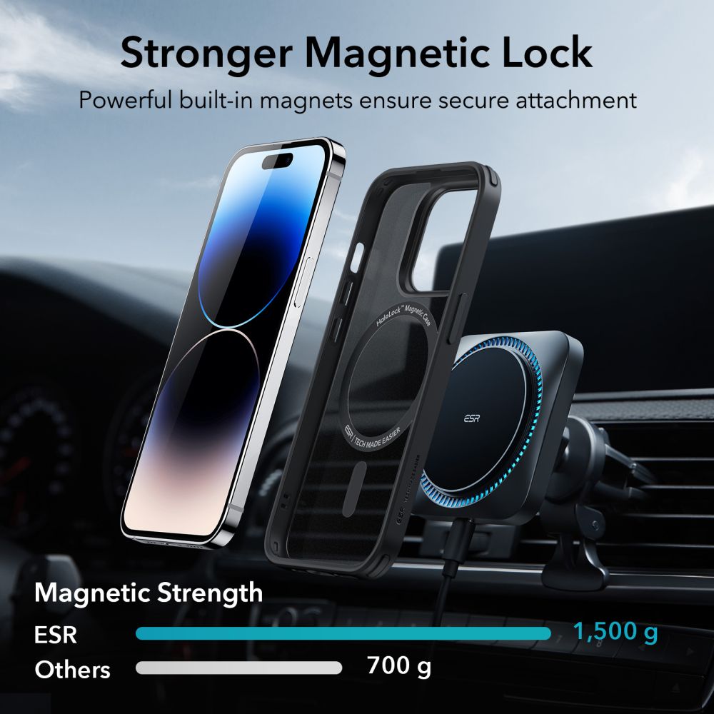 Classic Hybrid HaloLock MagSafe iPhone 14 Pro Max Schwarz
