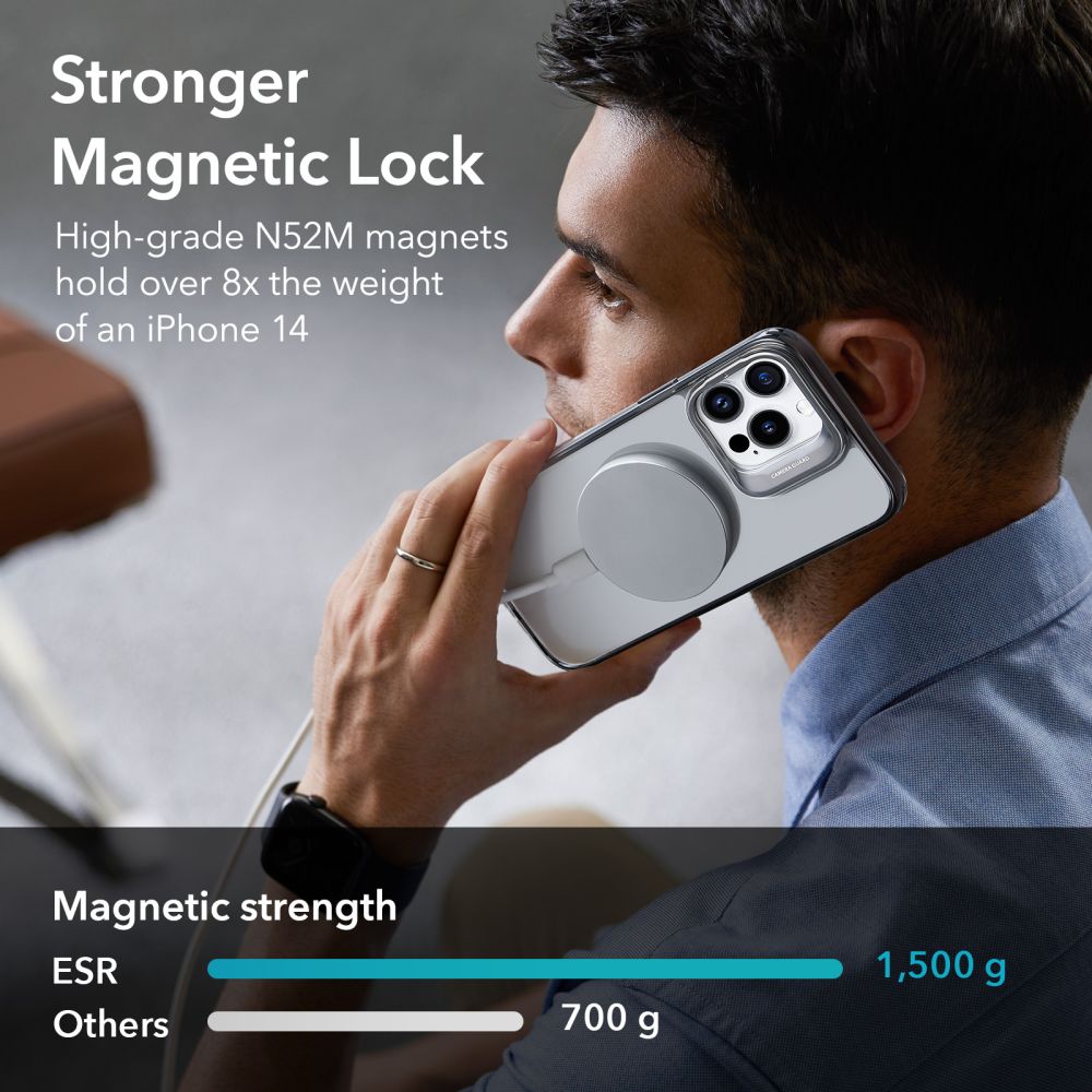 Classic Kickstand HaloLock MagSafe iPhone 14 Pro Max Clear/Black
