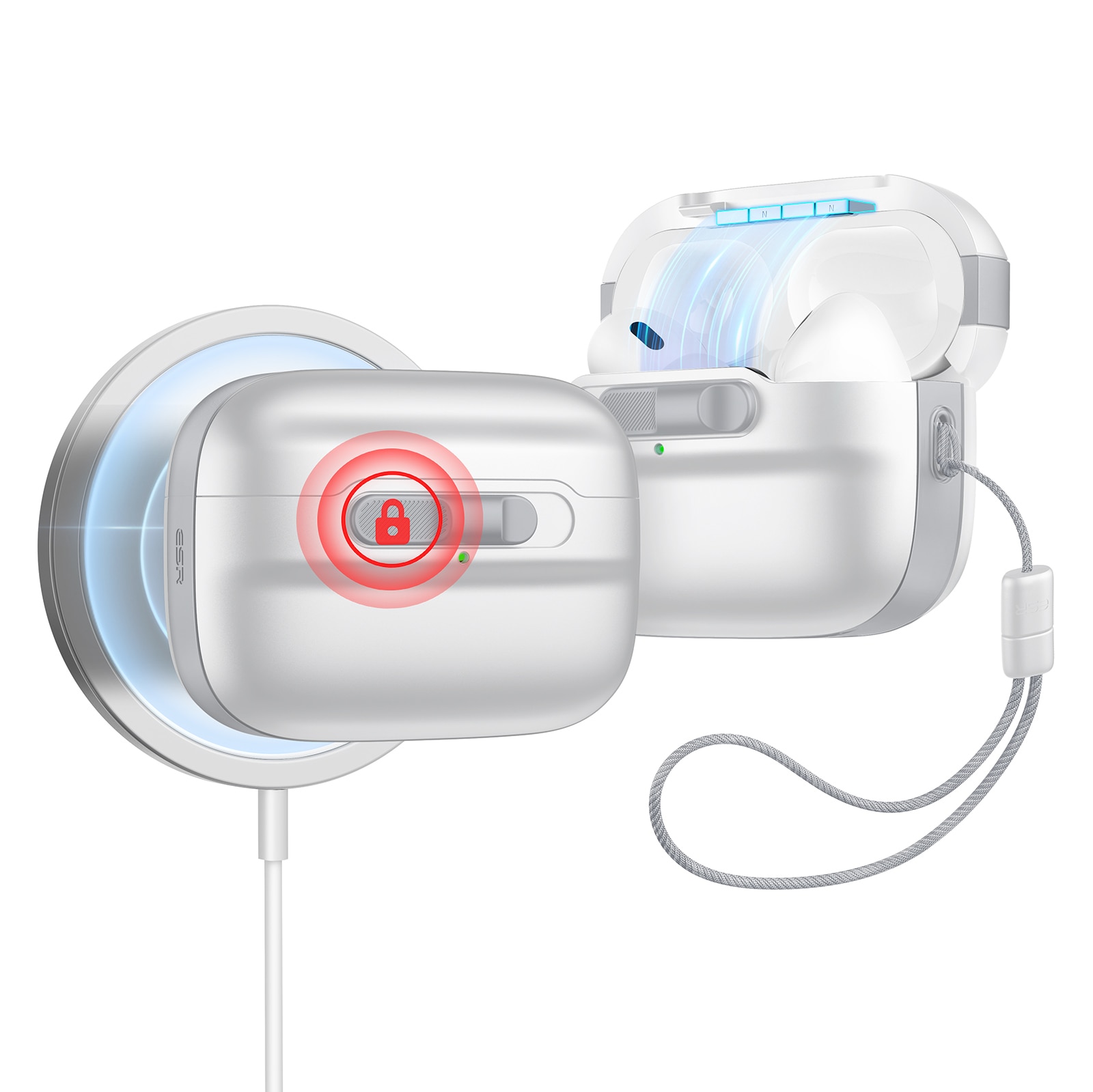 Pulse Lock HaloLock MagSafe Hülle AirPods Pro weiß