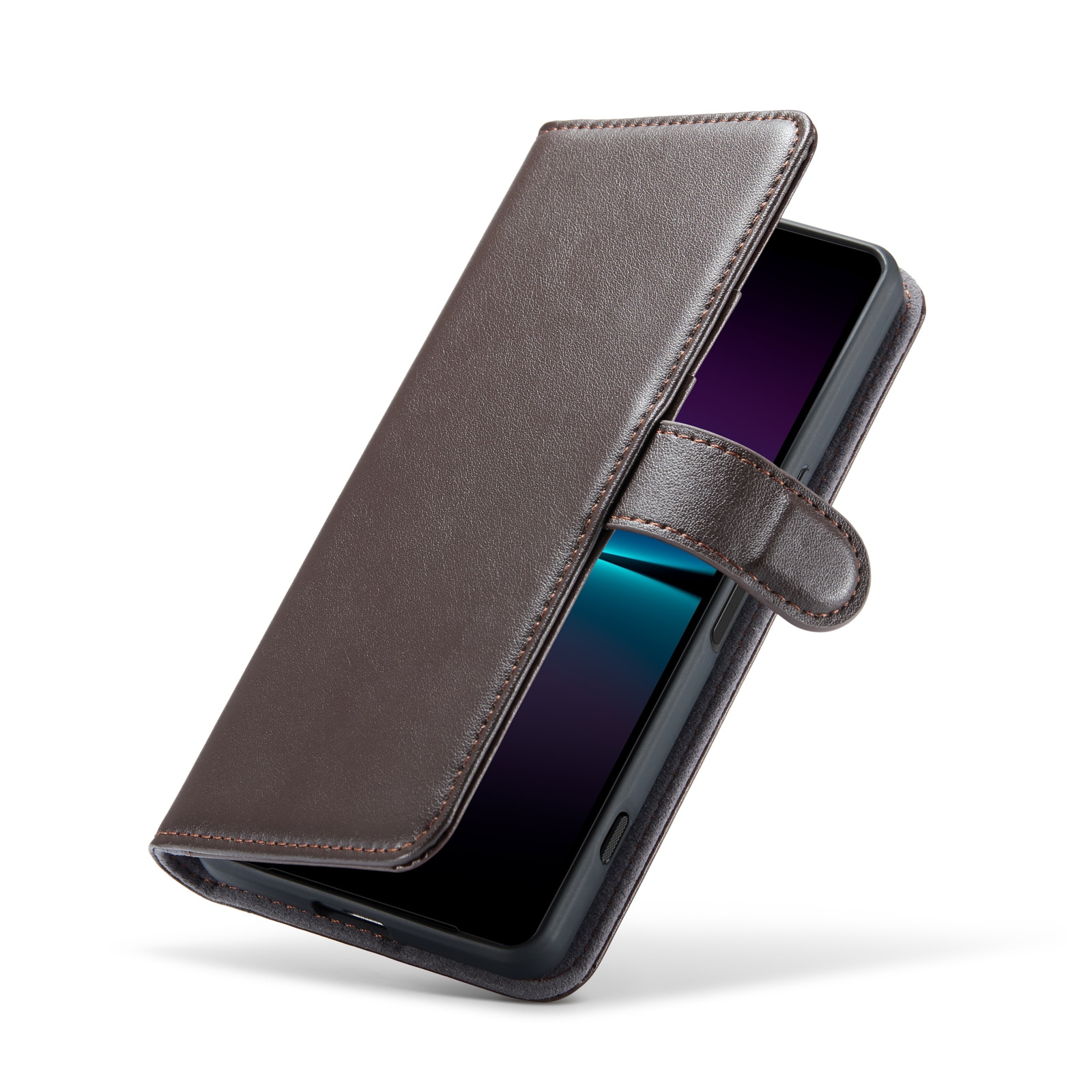 Sony Xperia 1 VI Echtlederhülle Braun