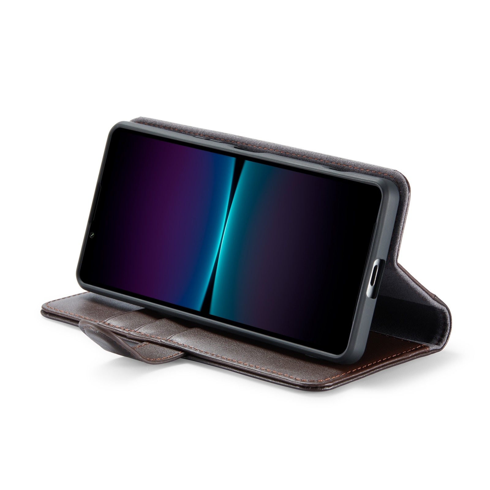 Sony Xperia 1 VI Echtlederhülle Braun