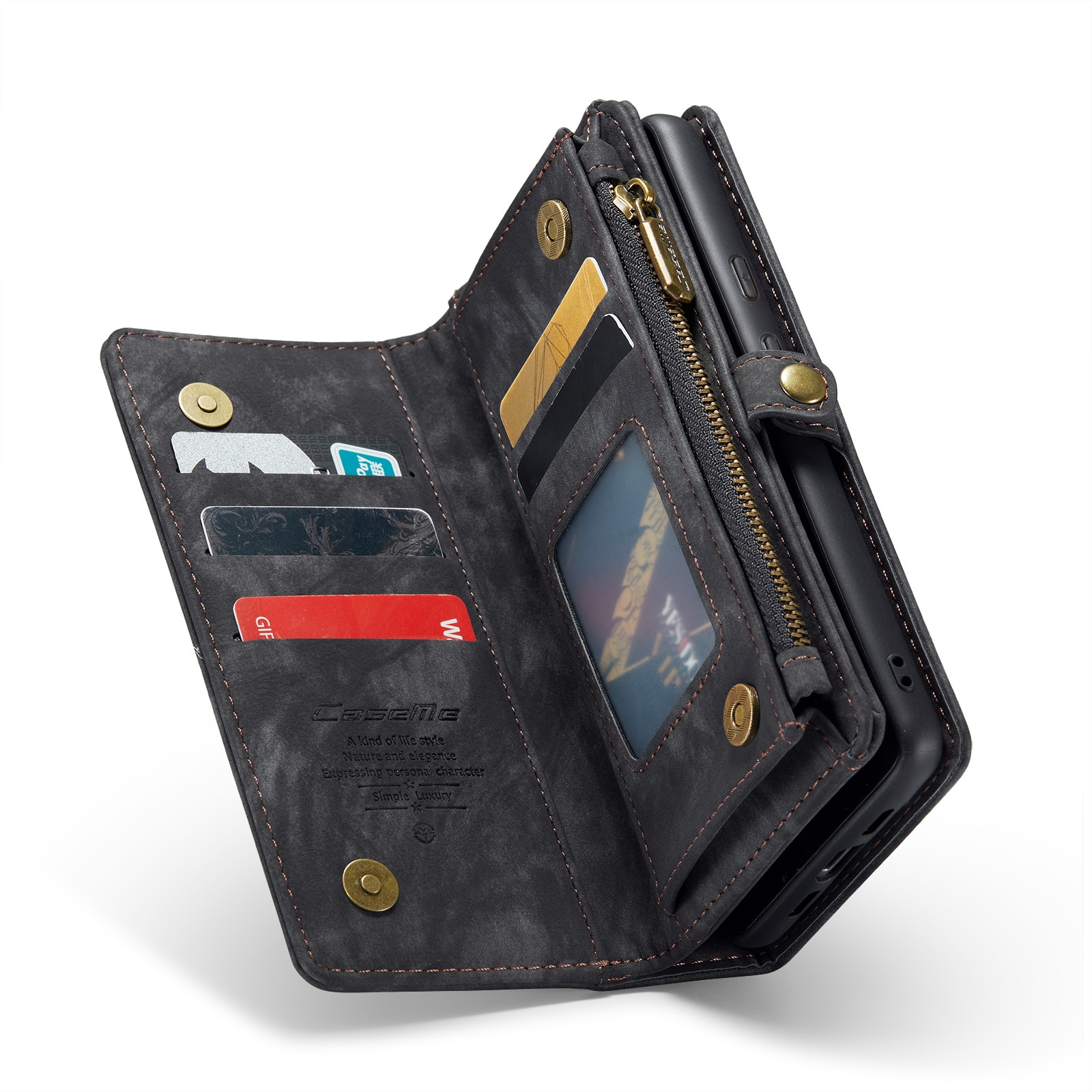 Multi-slot Portemonnaie-Hülle Google Pixel 8a Grau