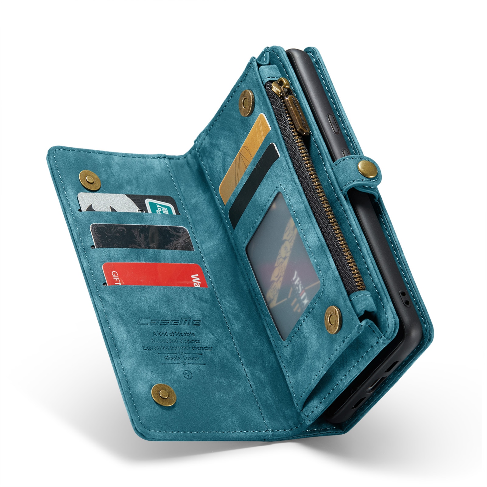 Multi-slot Portemonnaie-Hülle Google Pixel 8a Blau