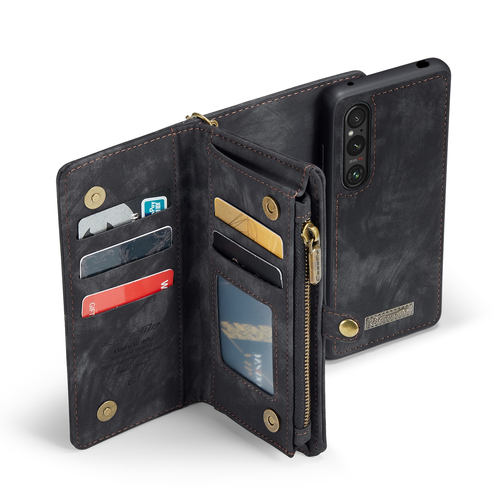 Multi-slot Portemonnaie-Hülle Sony Xperia 10 VI Grau
