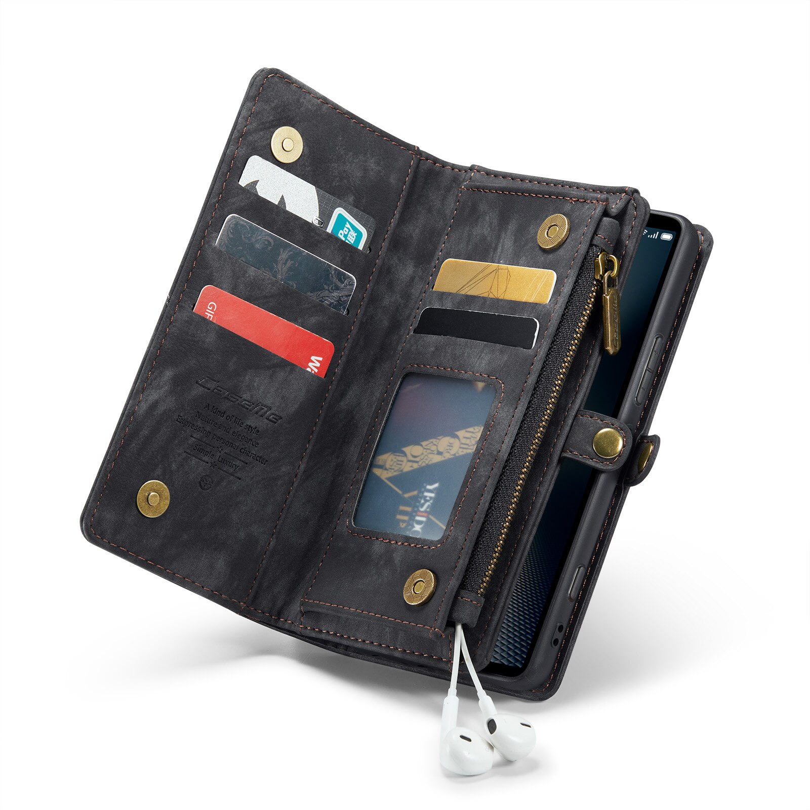 Multi-slot Portemonnaie-Hülle Sony Xperia 10 VI Grau